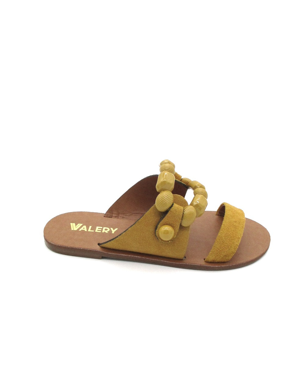 Ciabatta pelle donna 130098 Valery Ocra