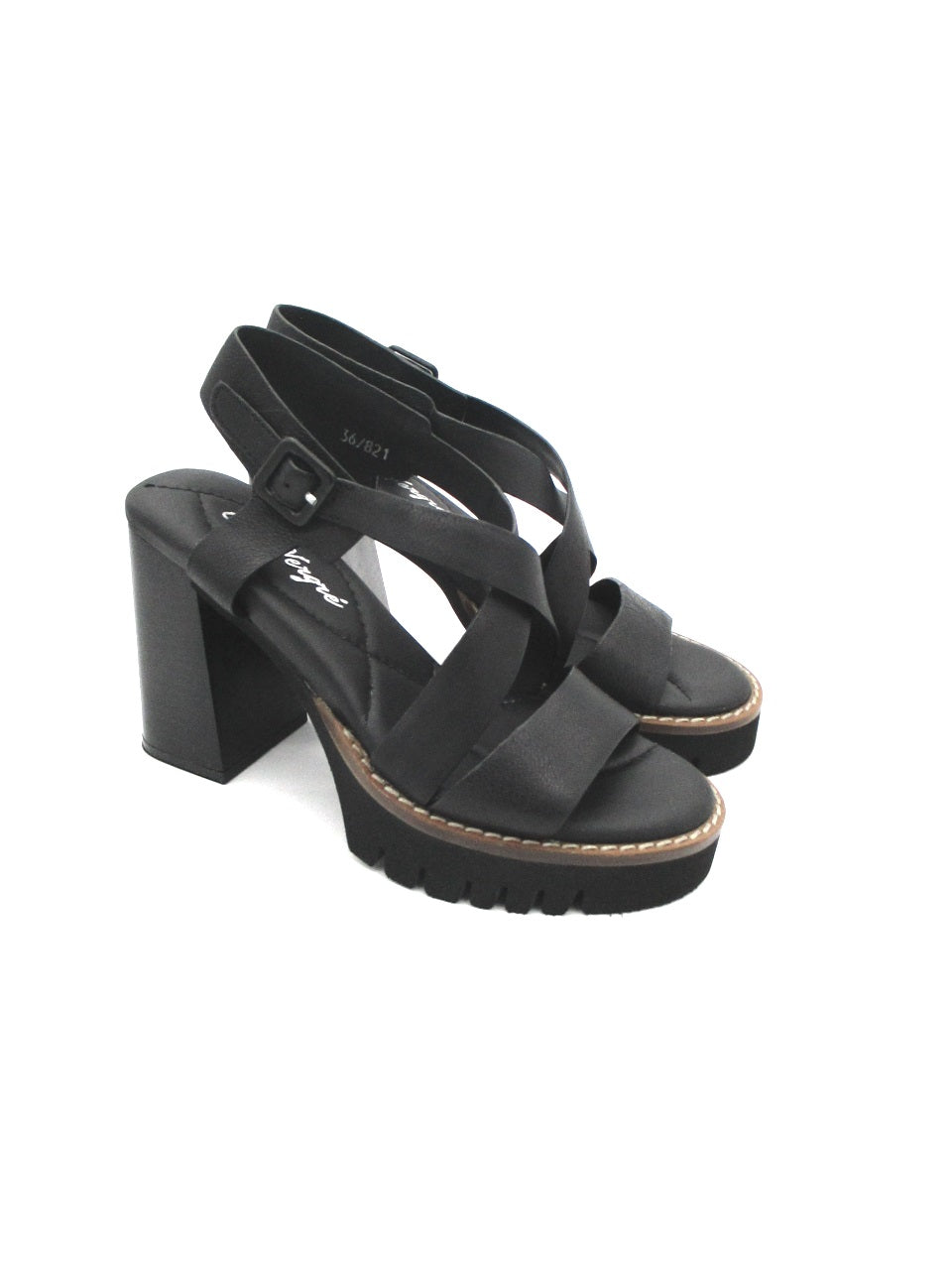 Sandalo pelle EQ6204X Elvio Zanon Nero