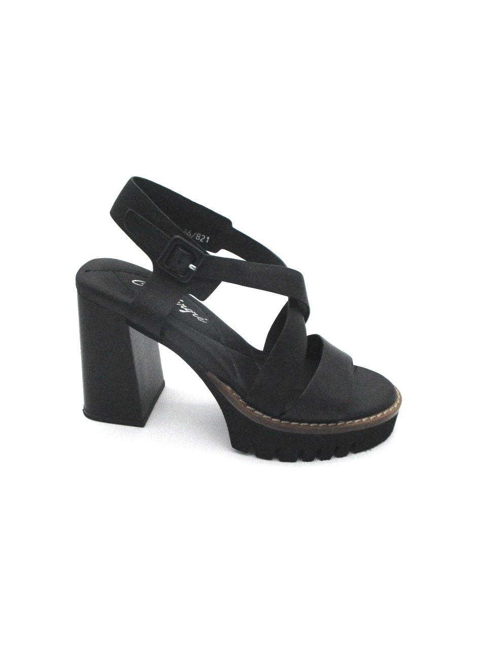Sandalo pelle EQ6204X Elvio Zanon Nero