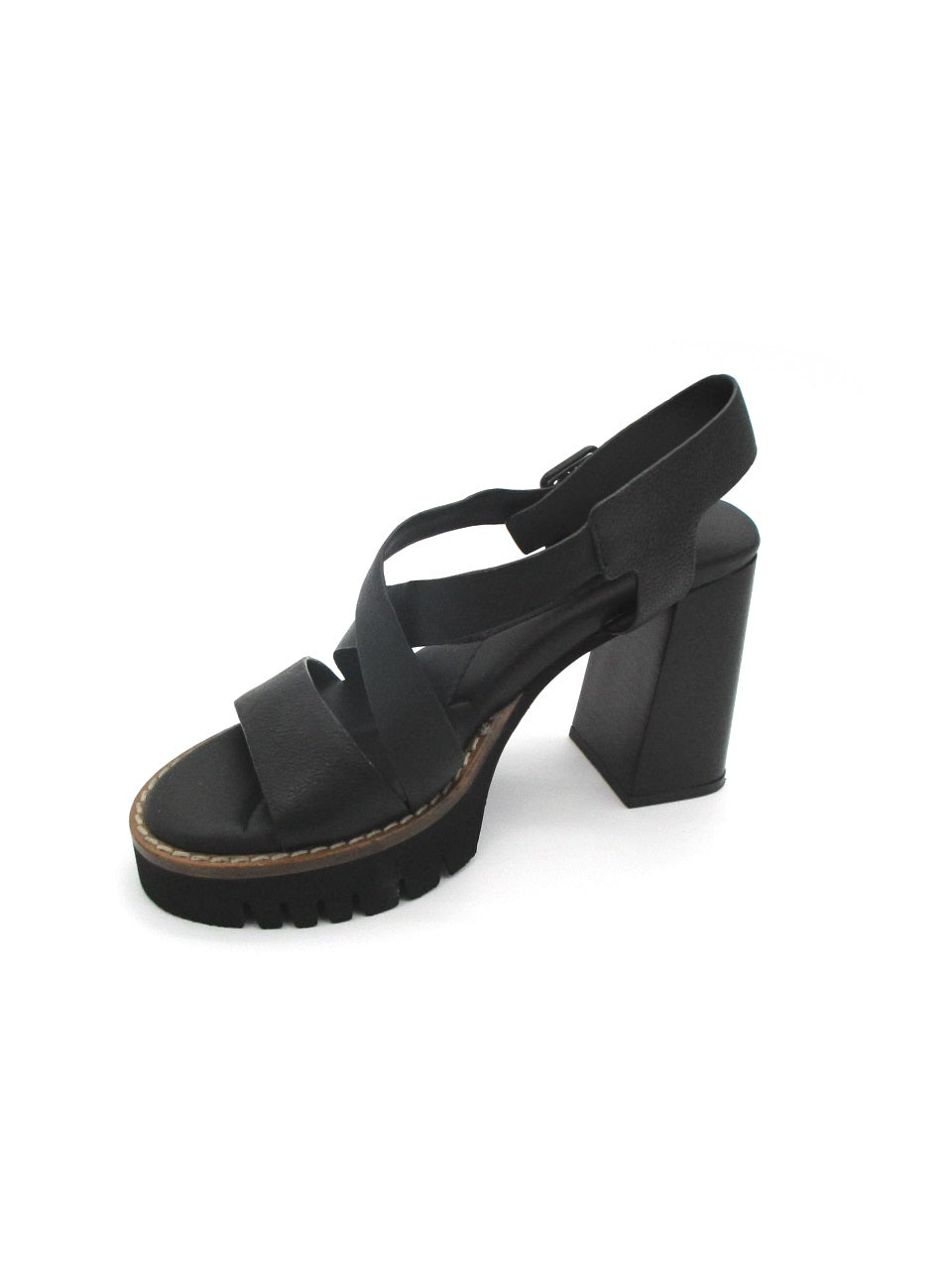Sandalo pelle EQ6204X Elvio Zanon Nero