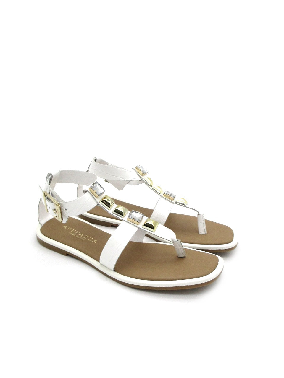 Sandalo pelle donna Apepazza S2ROCK06 White