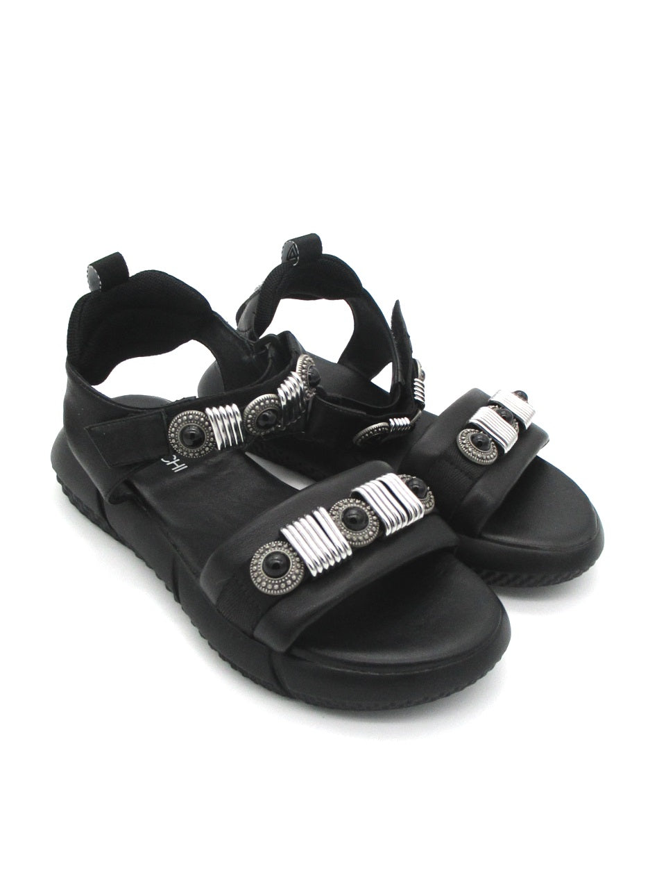 Sandalo pelle donna ELENA IACHI E3199 Nero