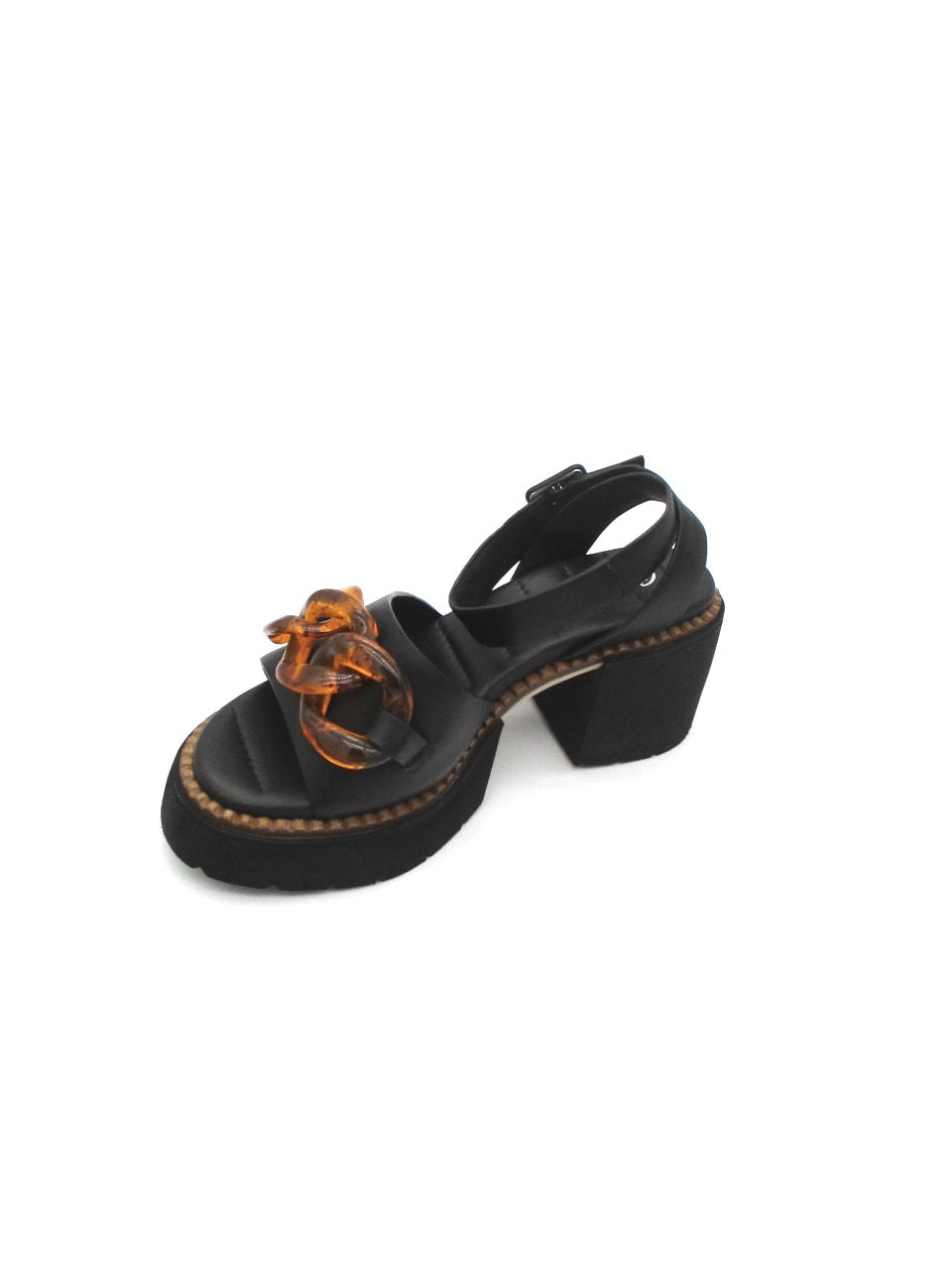 Sandalo pelle EQ0303X Cris Vergrè Nero