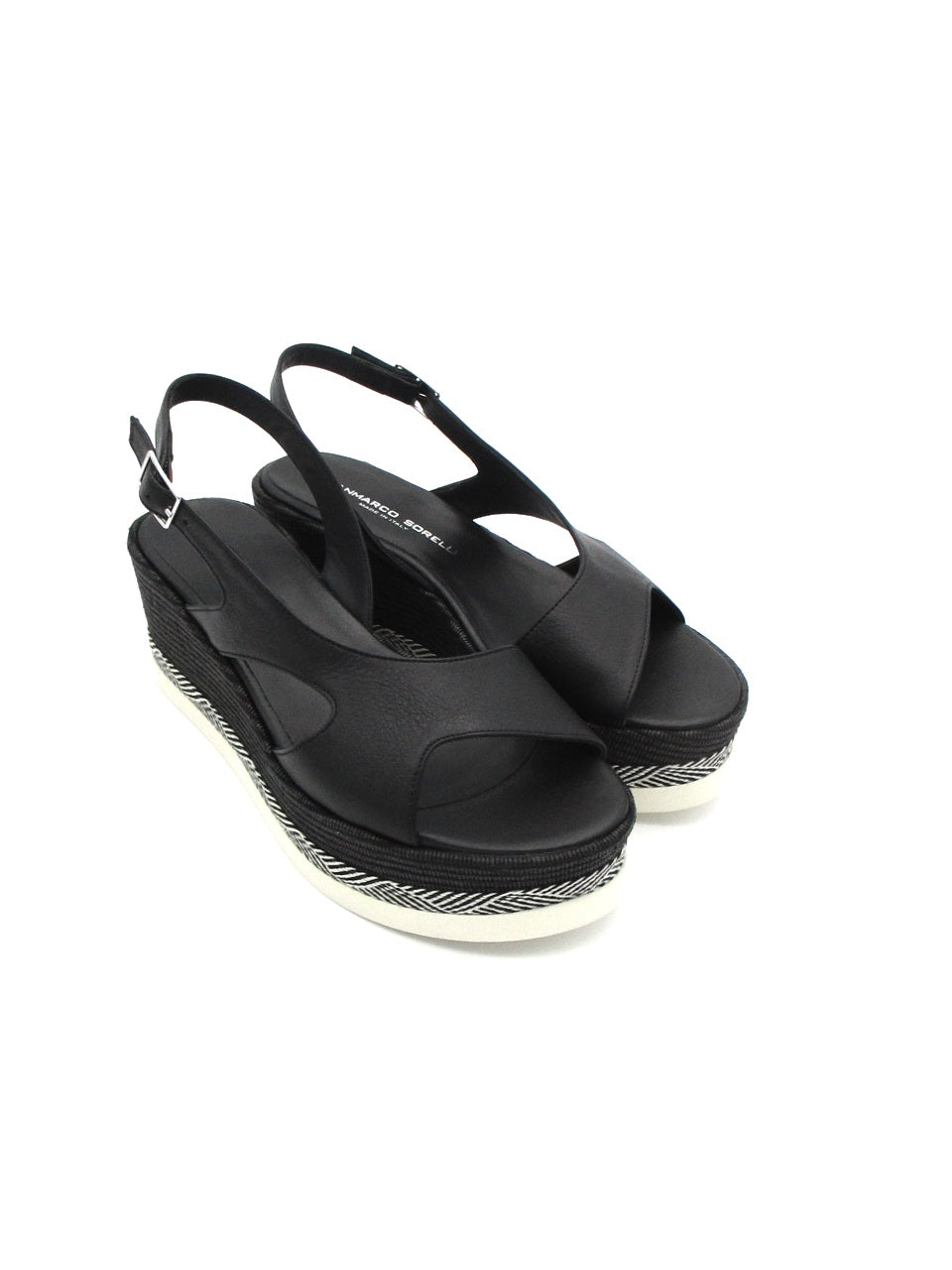 Sandalo pelle donna GIANMARCO SORELLI 2079 Jil Nero