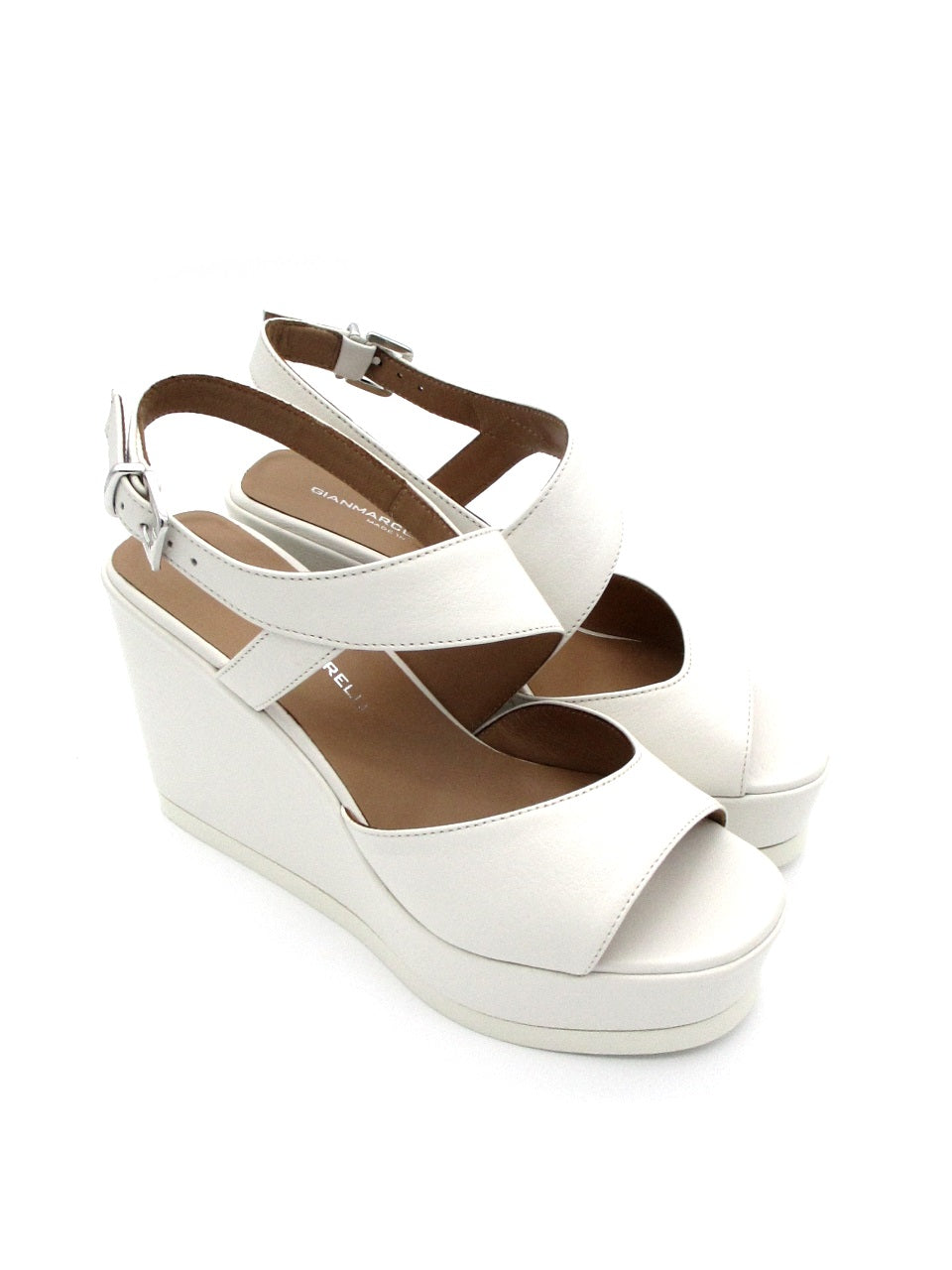 Sandalo pelle donna GIANMARCO SORELLI 2116 Vale Mousse gesso