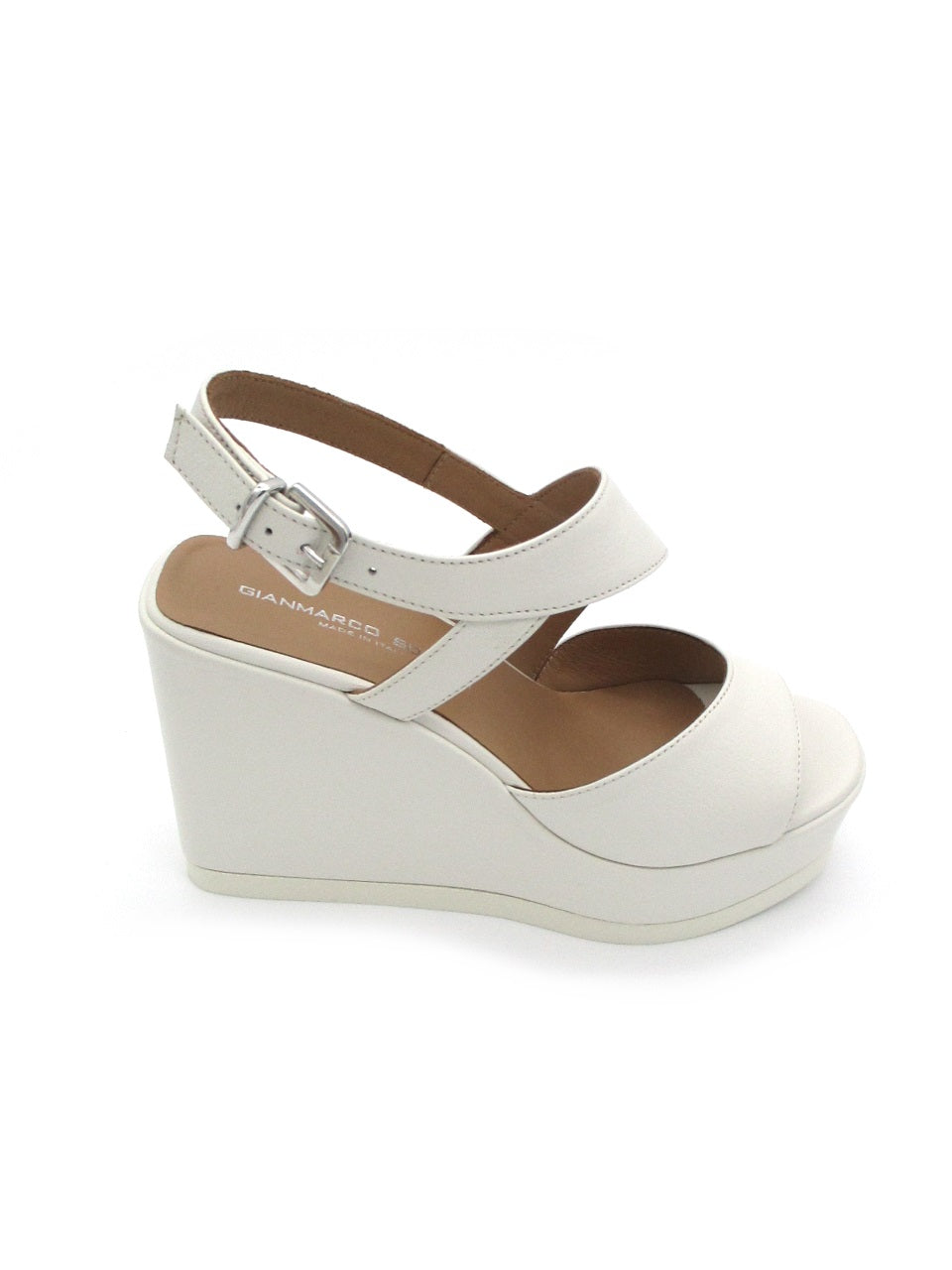 Sandalo pelle donna GIANMARCO SORELLI 2116 Vale Mousse gesso