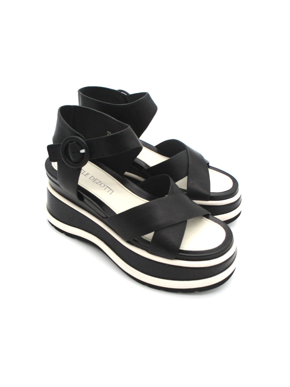 Sandalo pelle donna EQ1403X Adele Dezotti Black