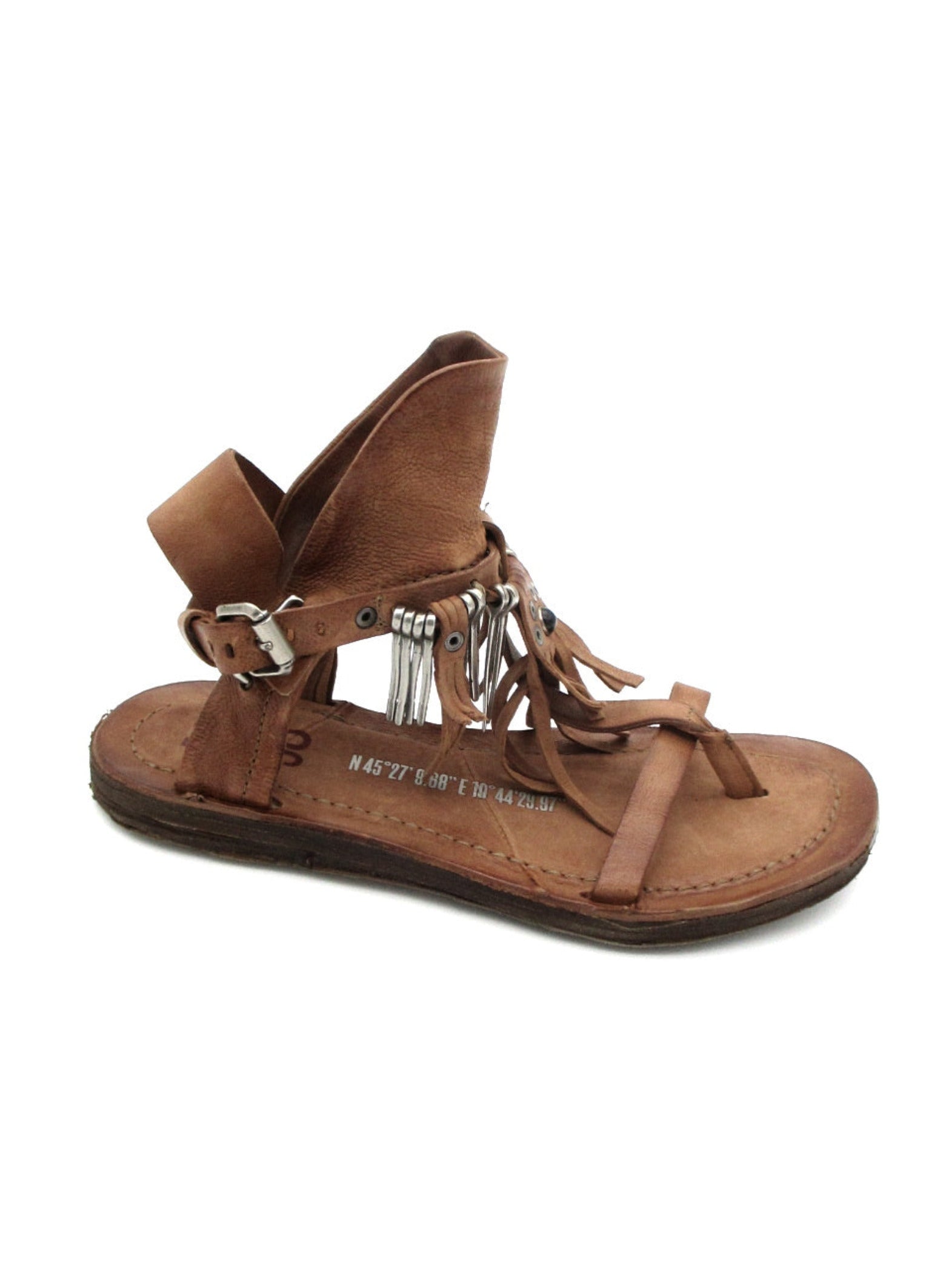 Sandalo pelle donna AS98 534010 cuoio