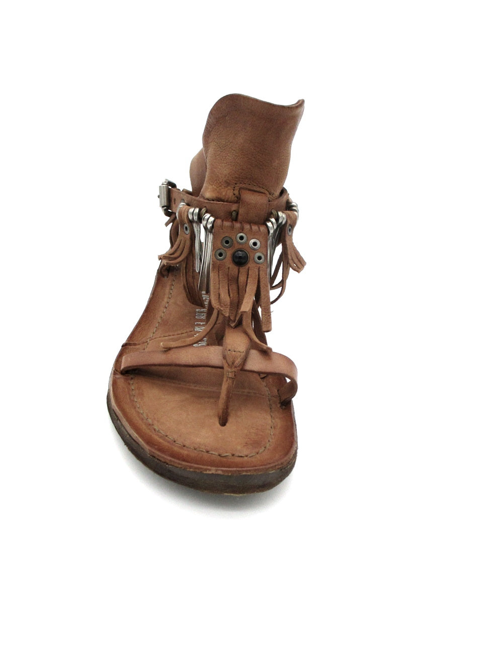 Sandalo pelle donna AS98 534010 cuoio