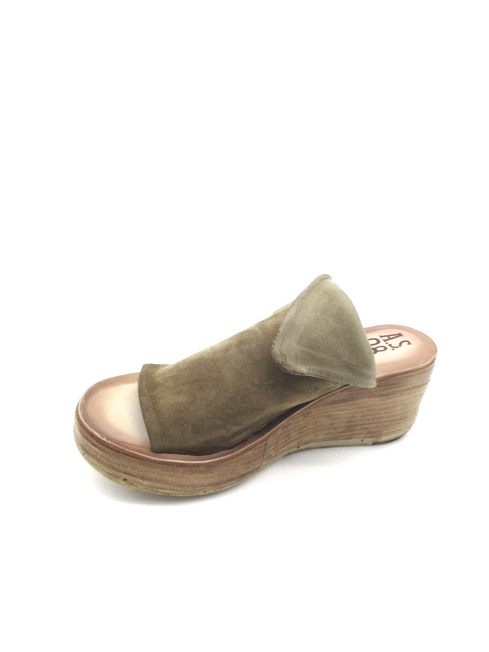 Ciabatta zeppa in pelle donna As98 528060 Africa