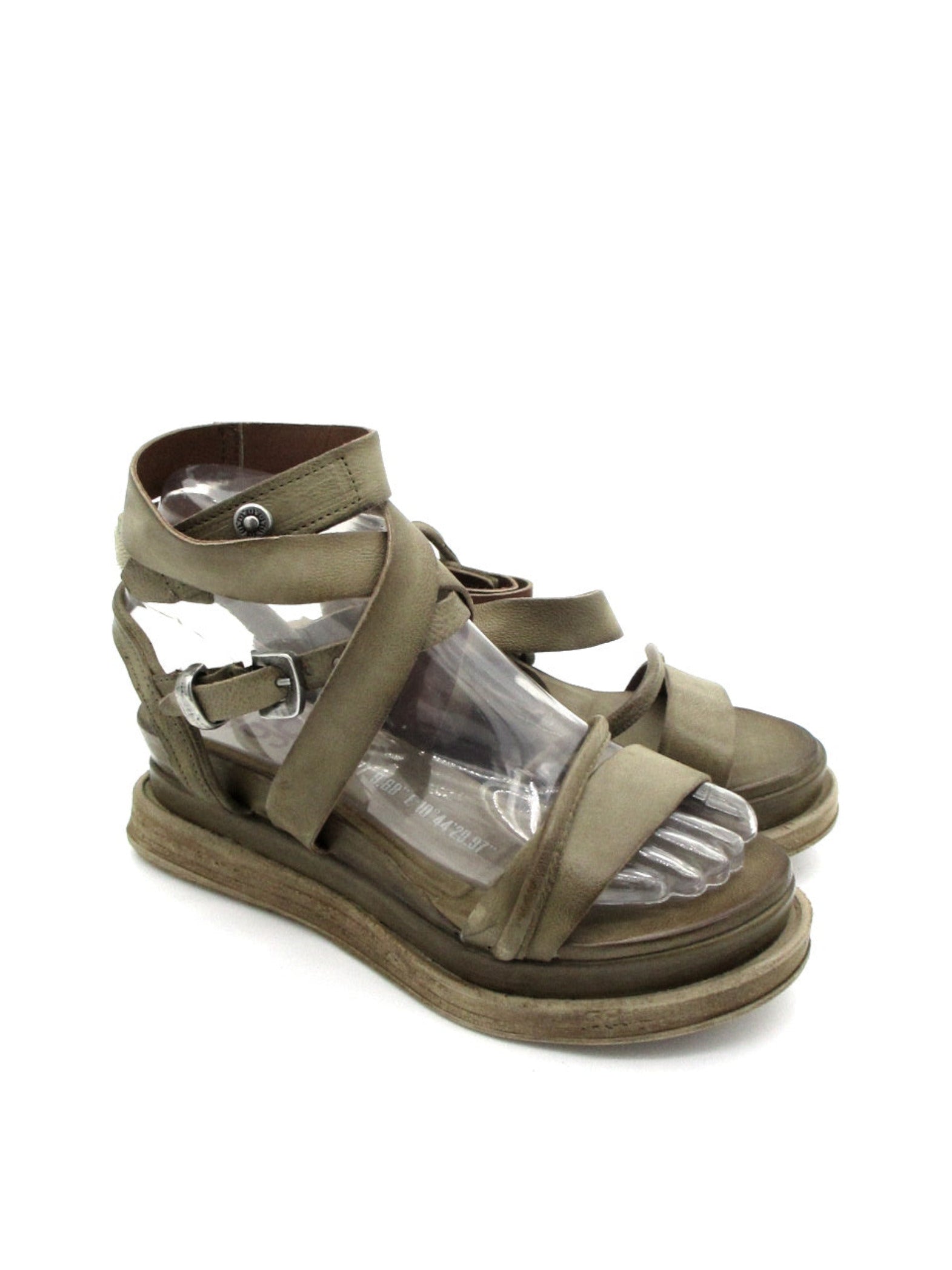 Sandalo in pelle zeppa donna As98 Lagos Africa  - A15006 -