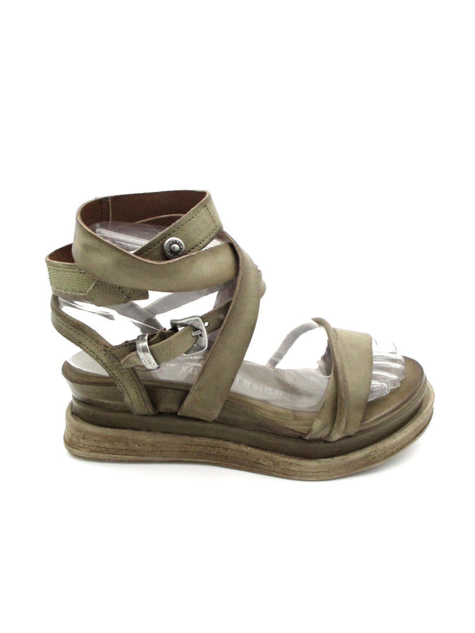 Sandalo in pelle zeppa donna As98 Lagos Africa  - A15006 -