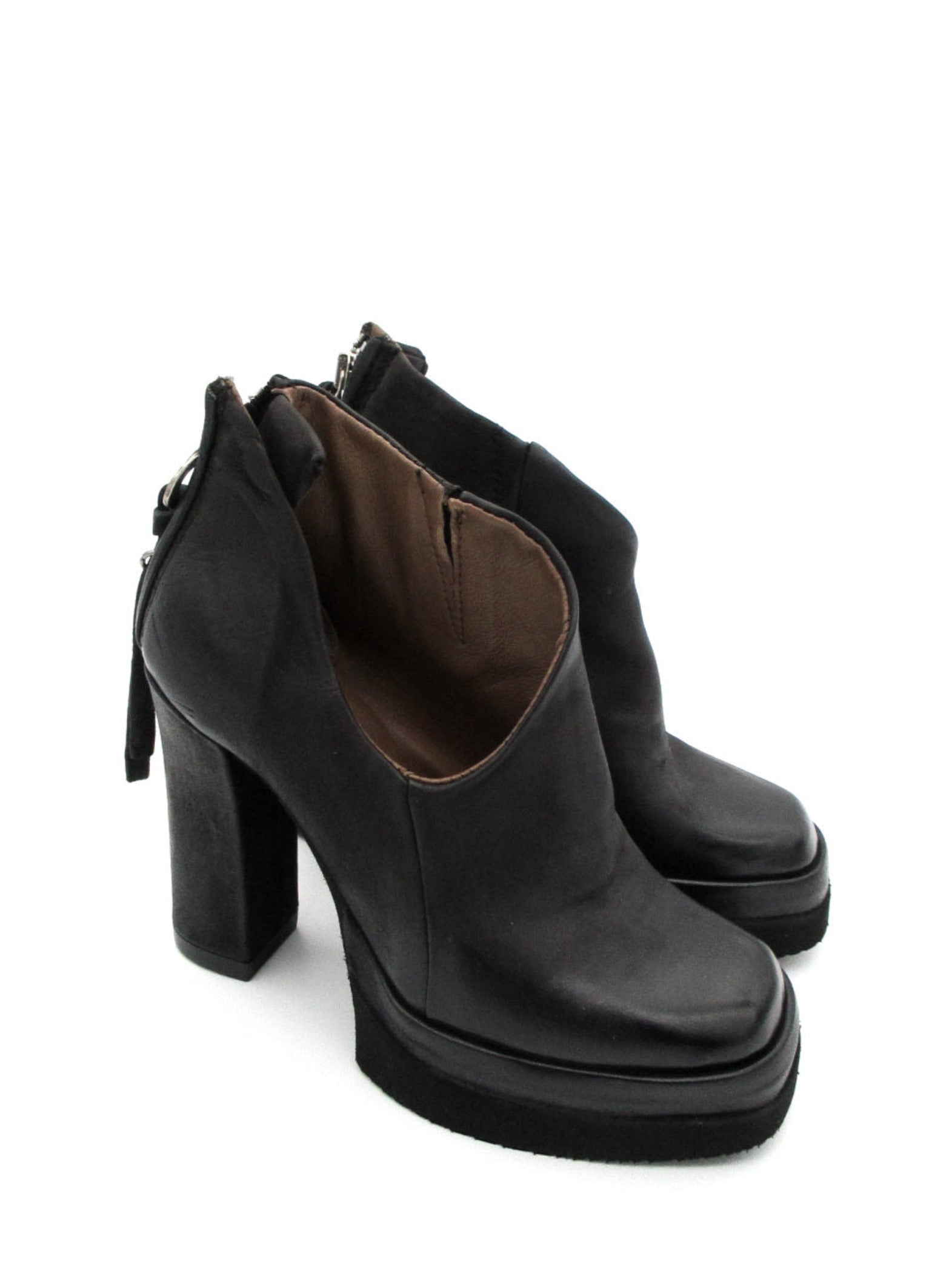 Stivaletto in pelle donna As98 A53204 Black