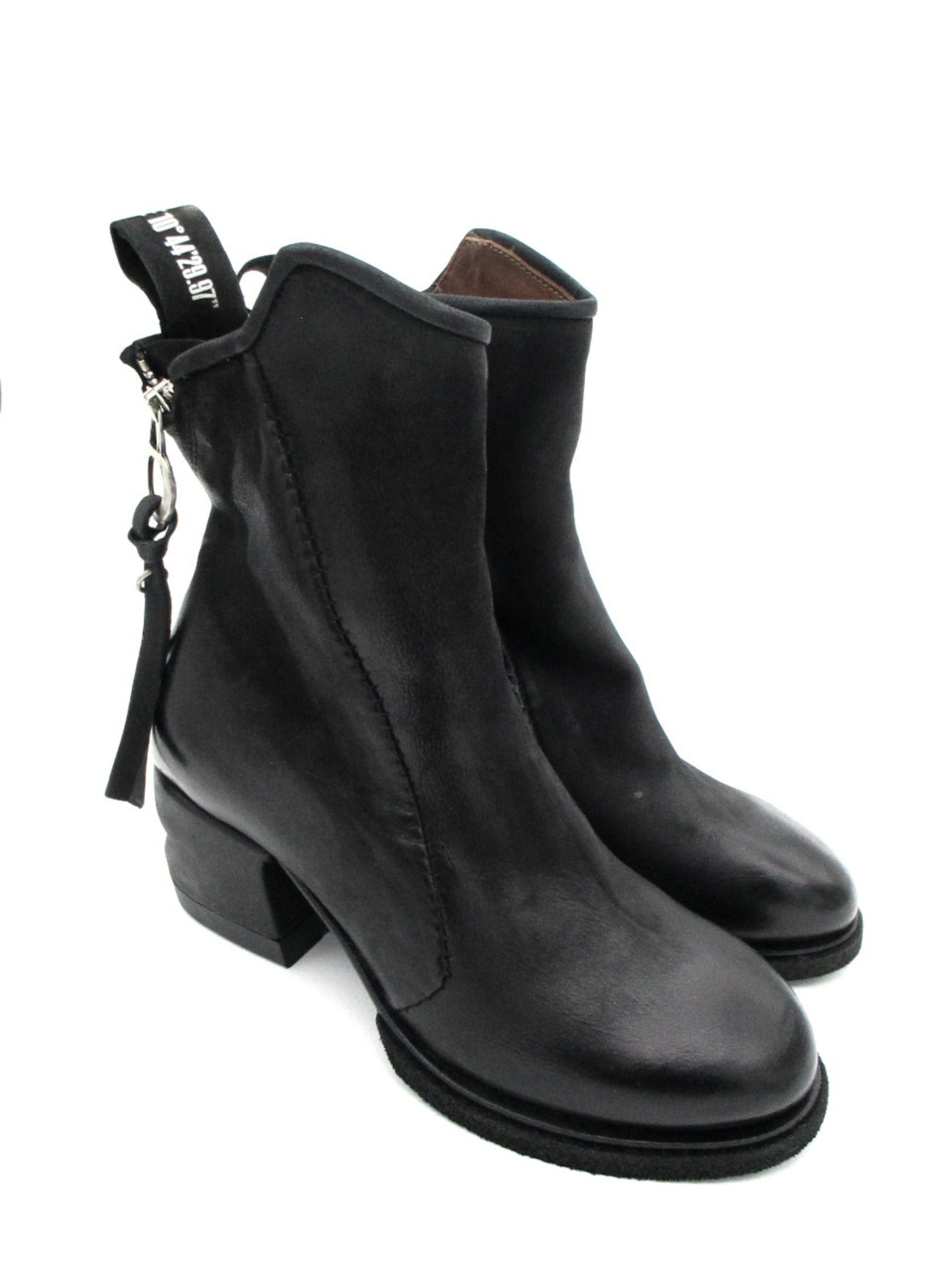 Stivaletto in pelle donna As98 B01202 Black