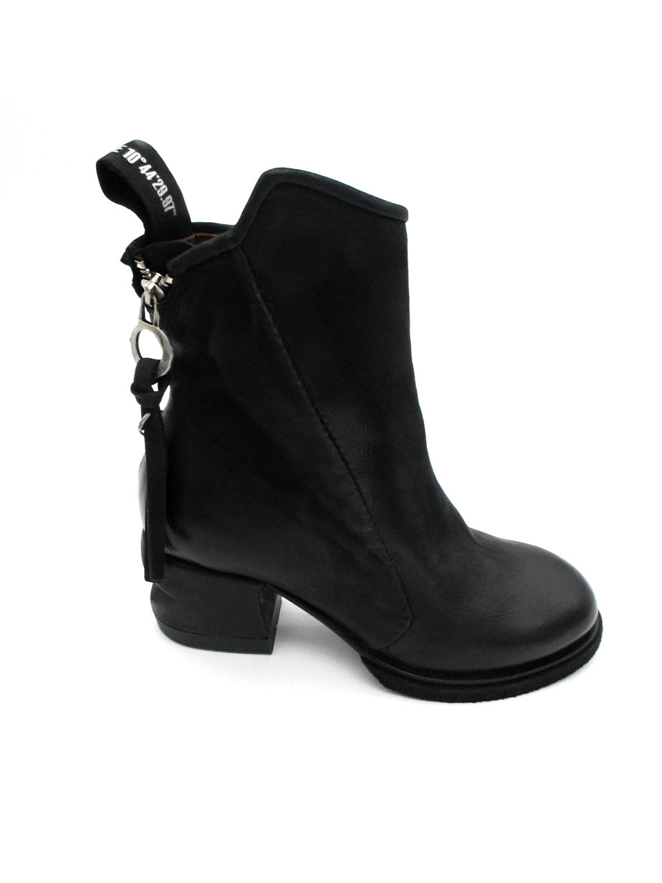 As98 B01202 Black women's leather ankle boot