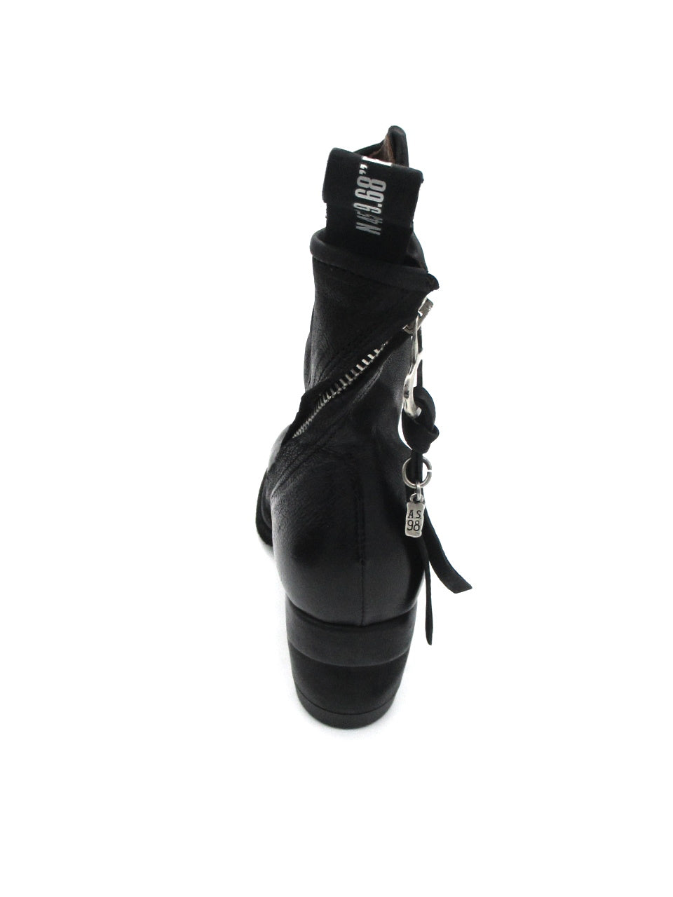 As98 B01202 Black women's leather ankle boot