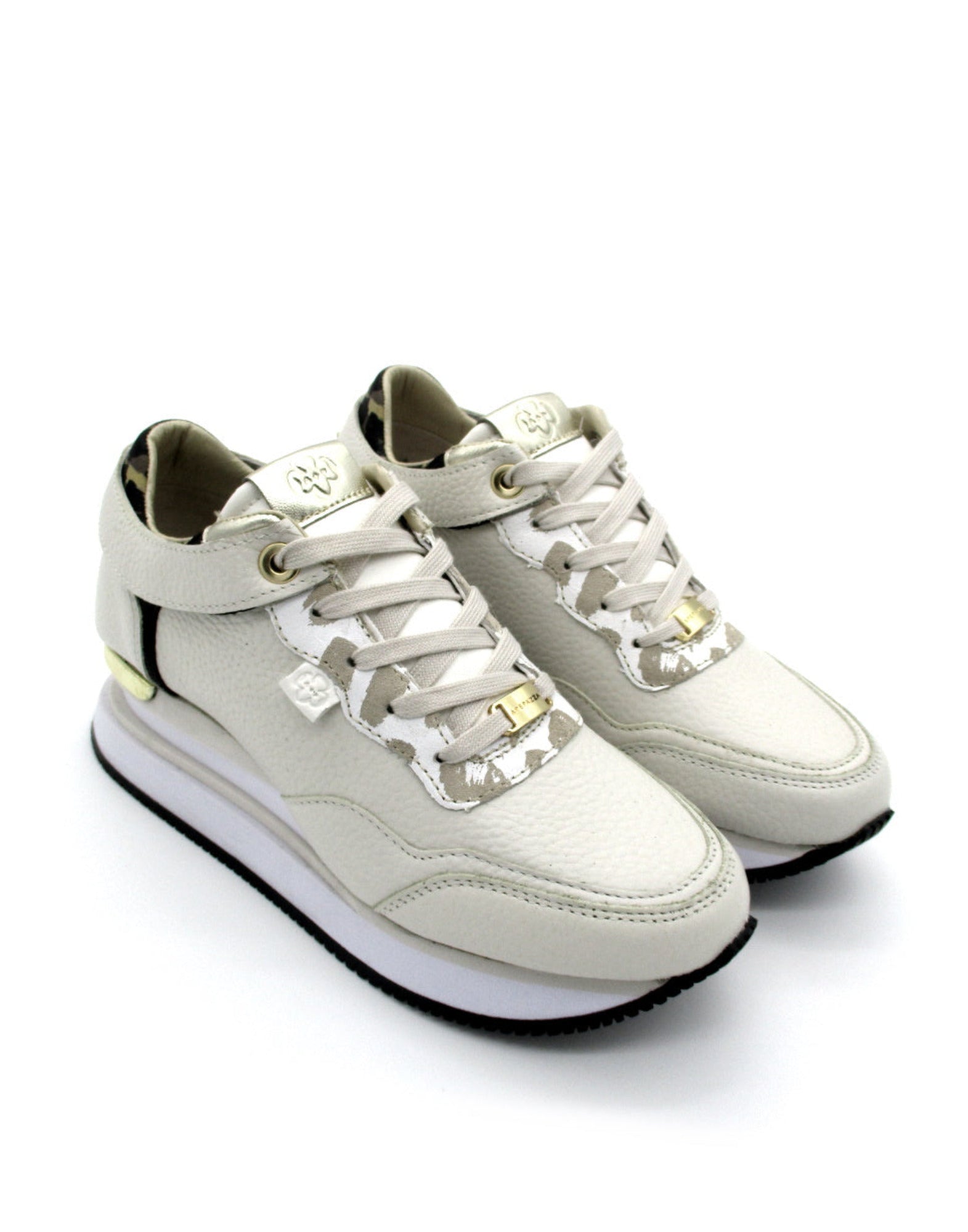 Sneaker donna APEPAZZA Megan White/Platino