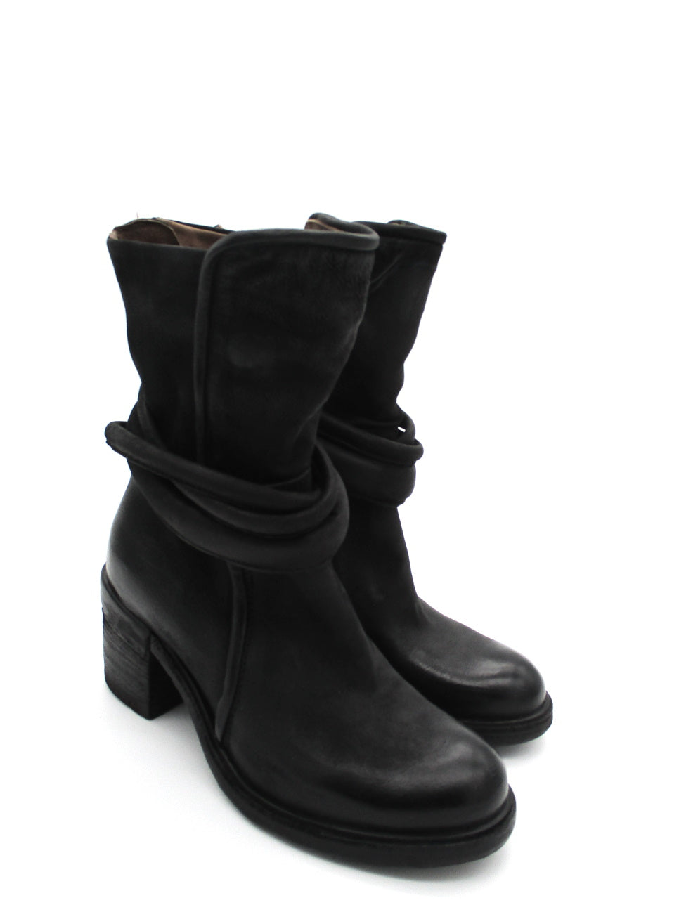 Stivaletto in pelle donna As98 A24222 Black