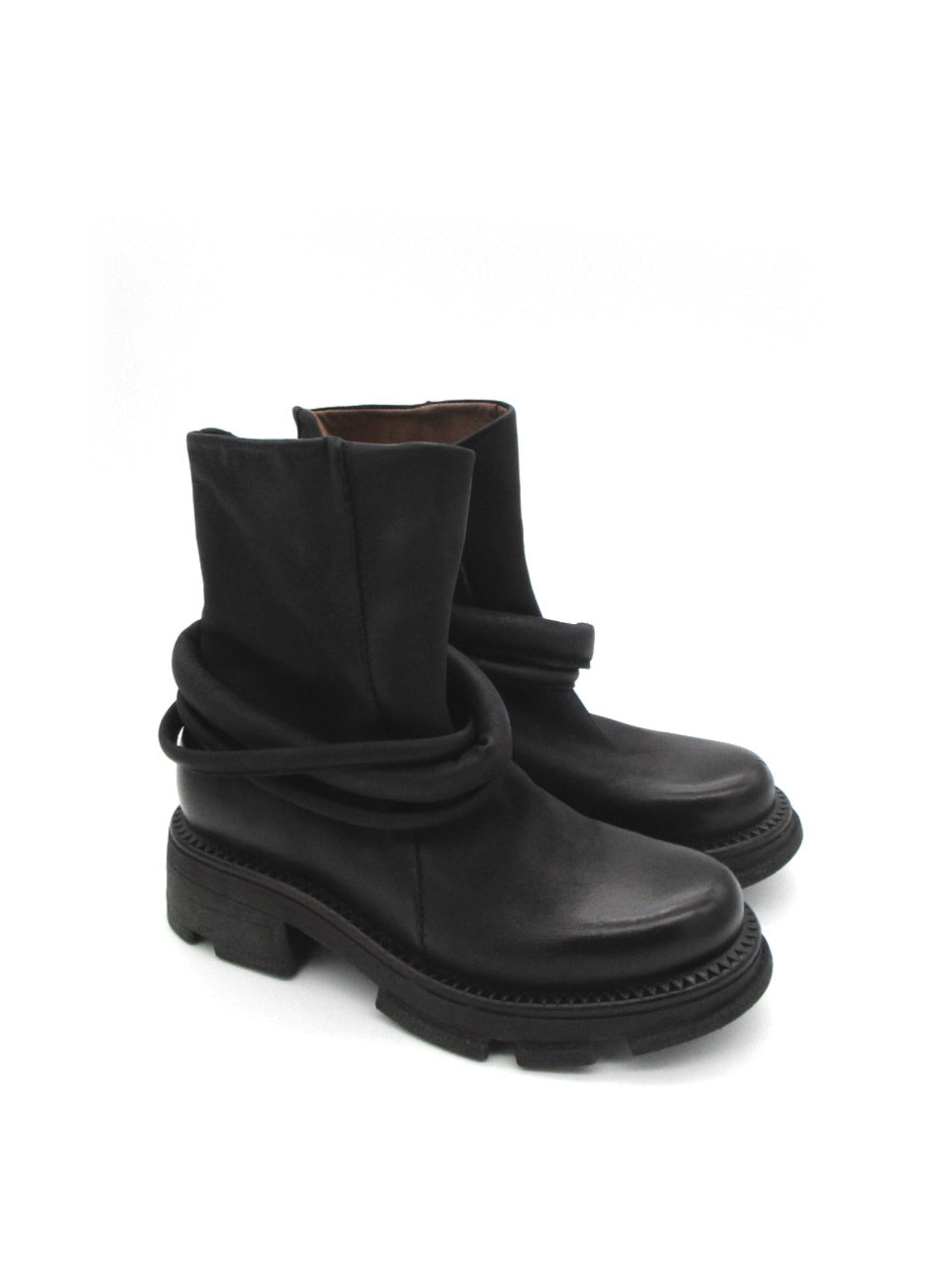 Stivaletto in pelle donna As98 A94202 Black