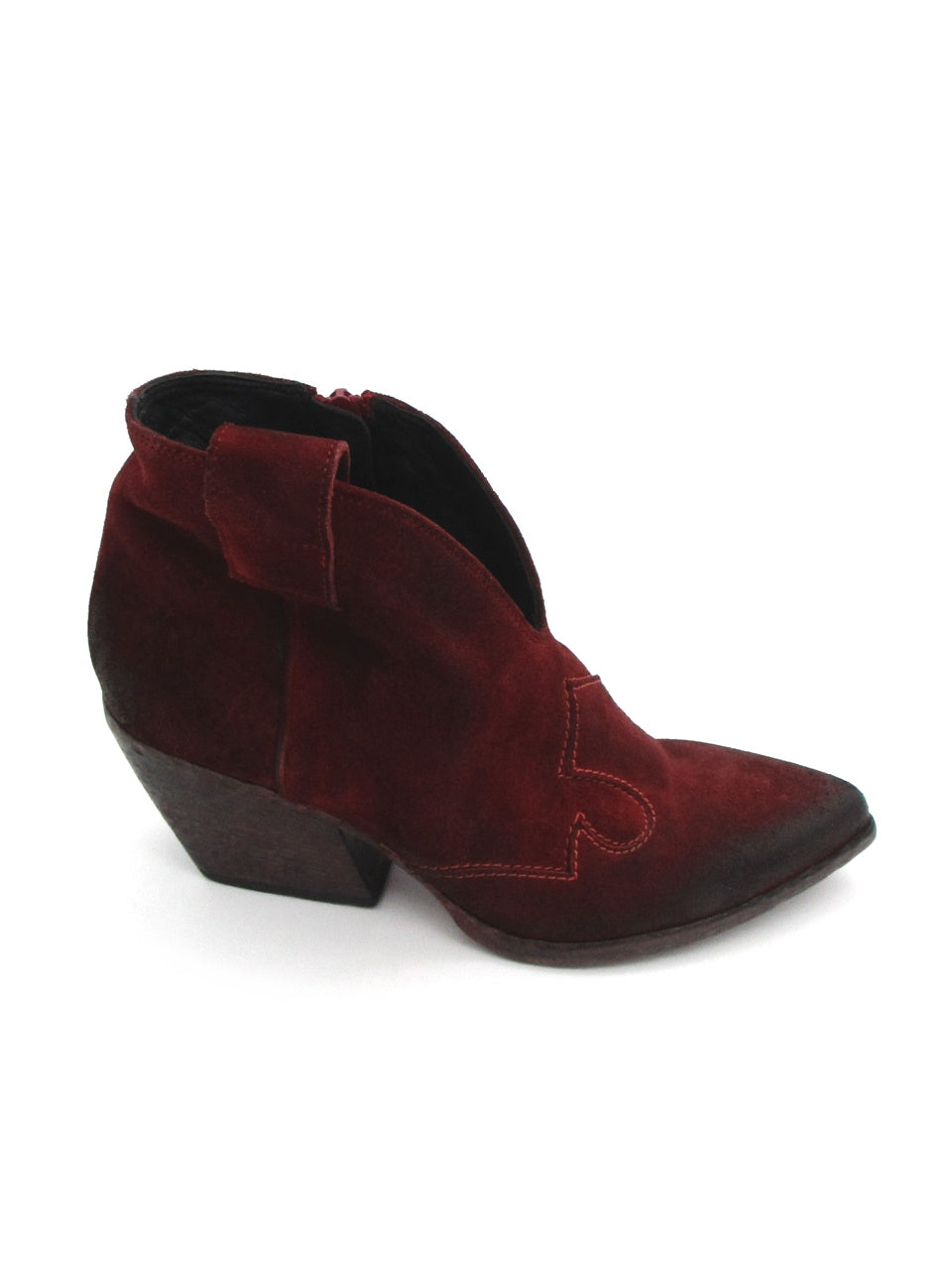 Tronchetto texano pelle scamosciata donna ELENA IACHI E2004 Velour Fuoco wash