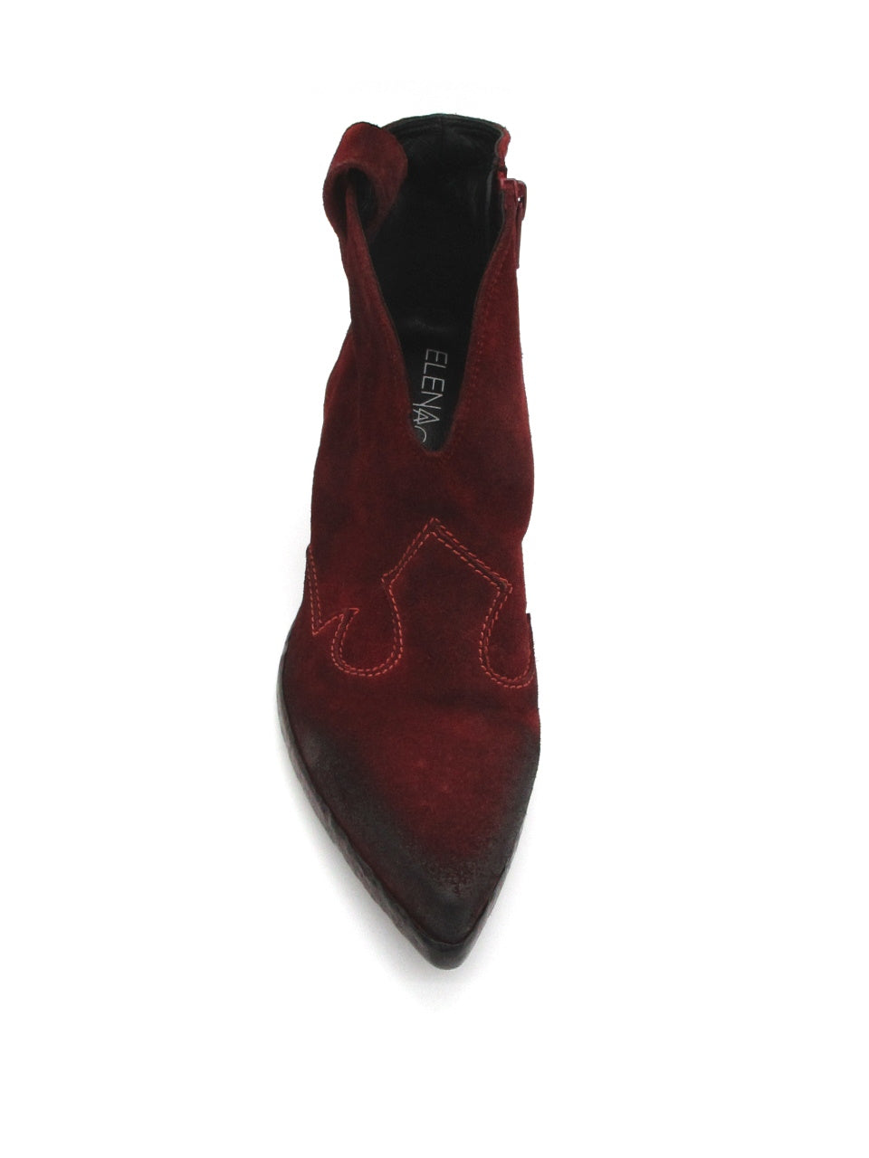 Tronchetto texano pelle scamosciata donna ELENA IACHI E2004 Velour Fuoco wash