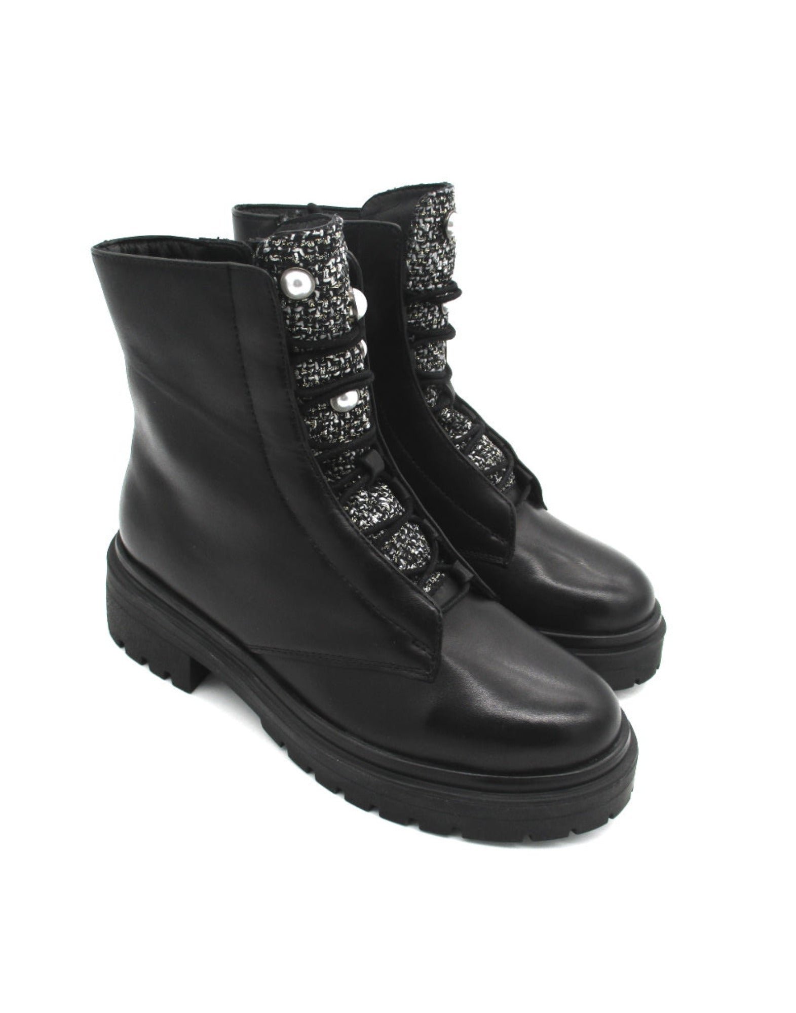 Anfibio pelle donna Apepazza Camelia F2 COMBAT31 Black