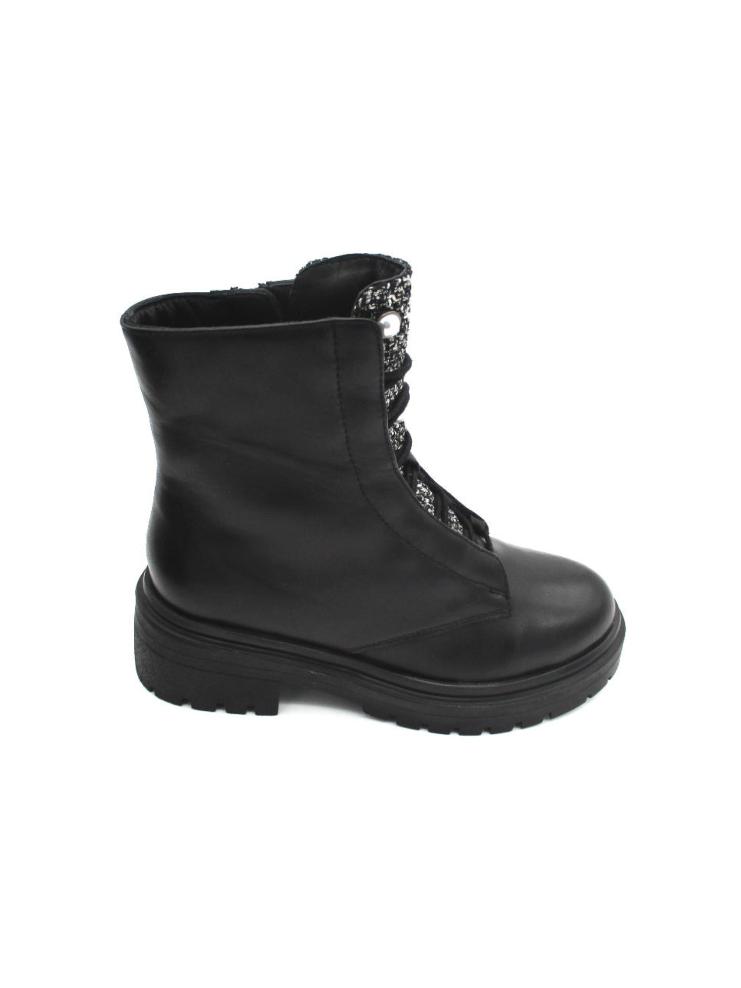 Anfibio pelle donna Apepazza Camelia F2 COMBAT31 Black