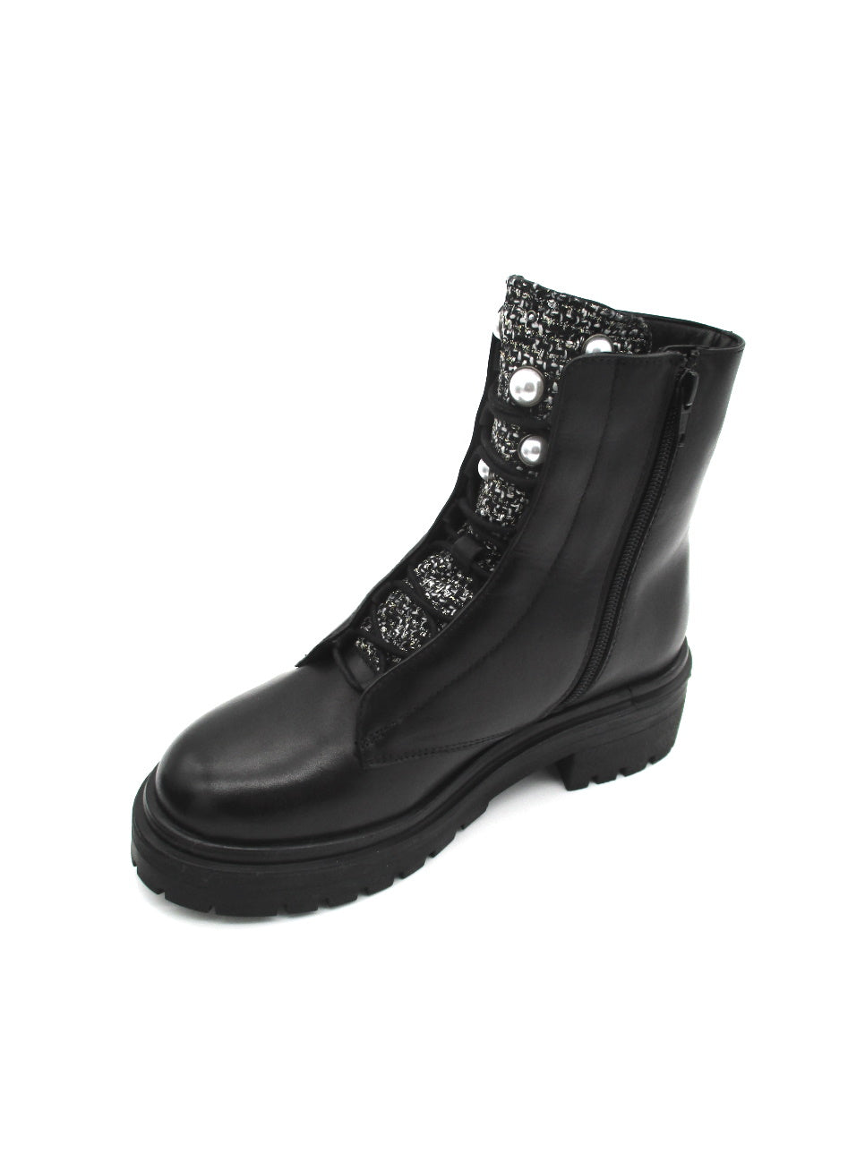 Anfibio pelle donna Apepazza Camelia F2 COMBAT31 Black
