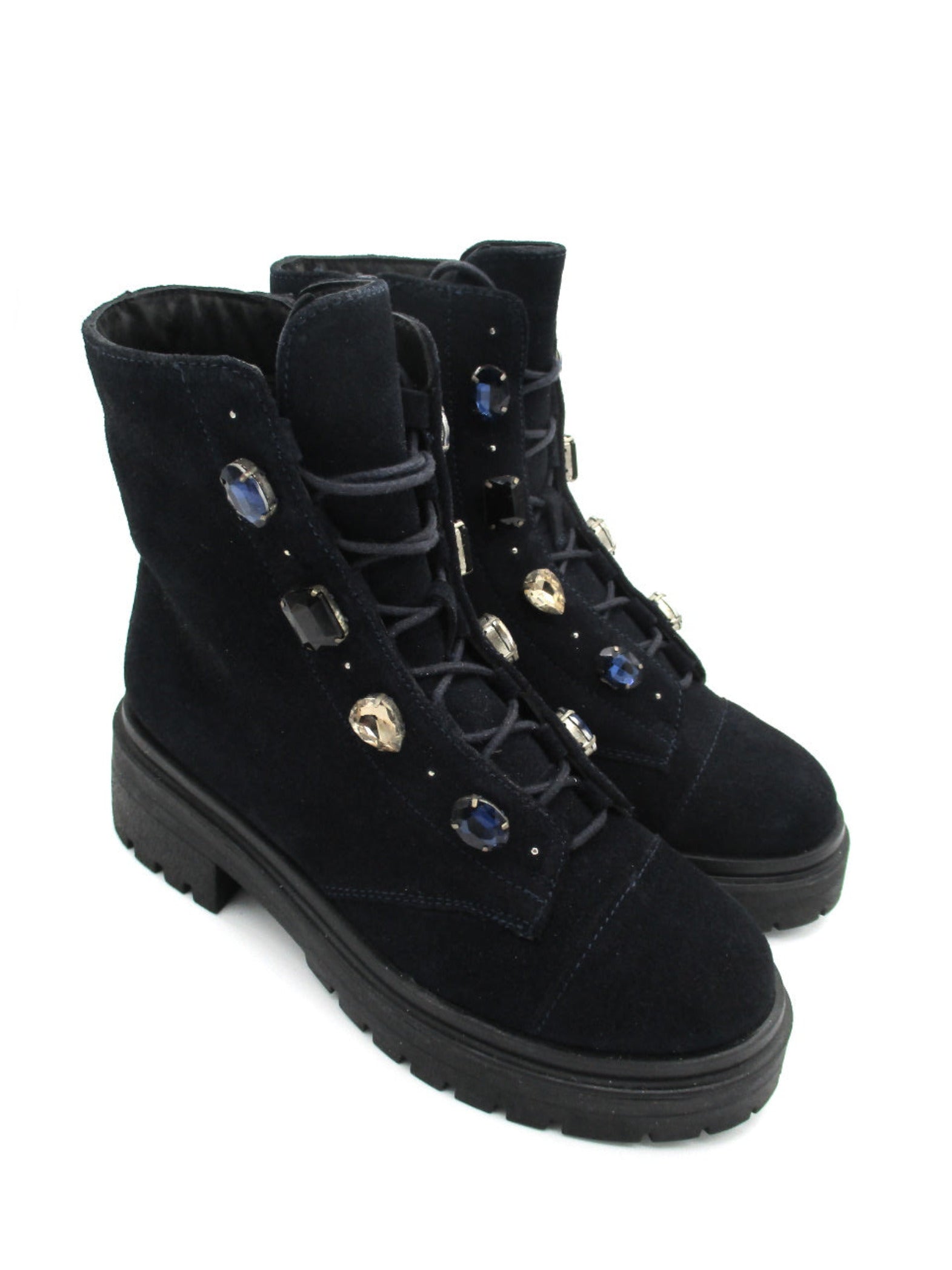 Anfibio camoscio donna Apepazza Camy dusty blu