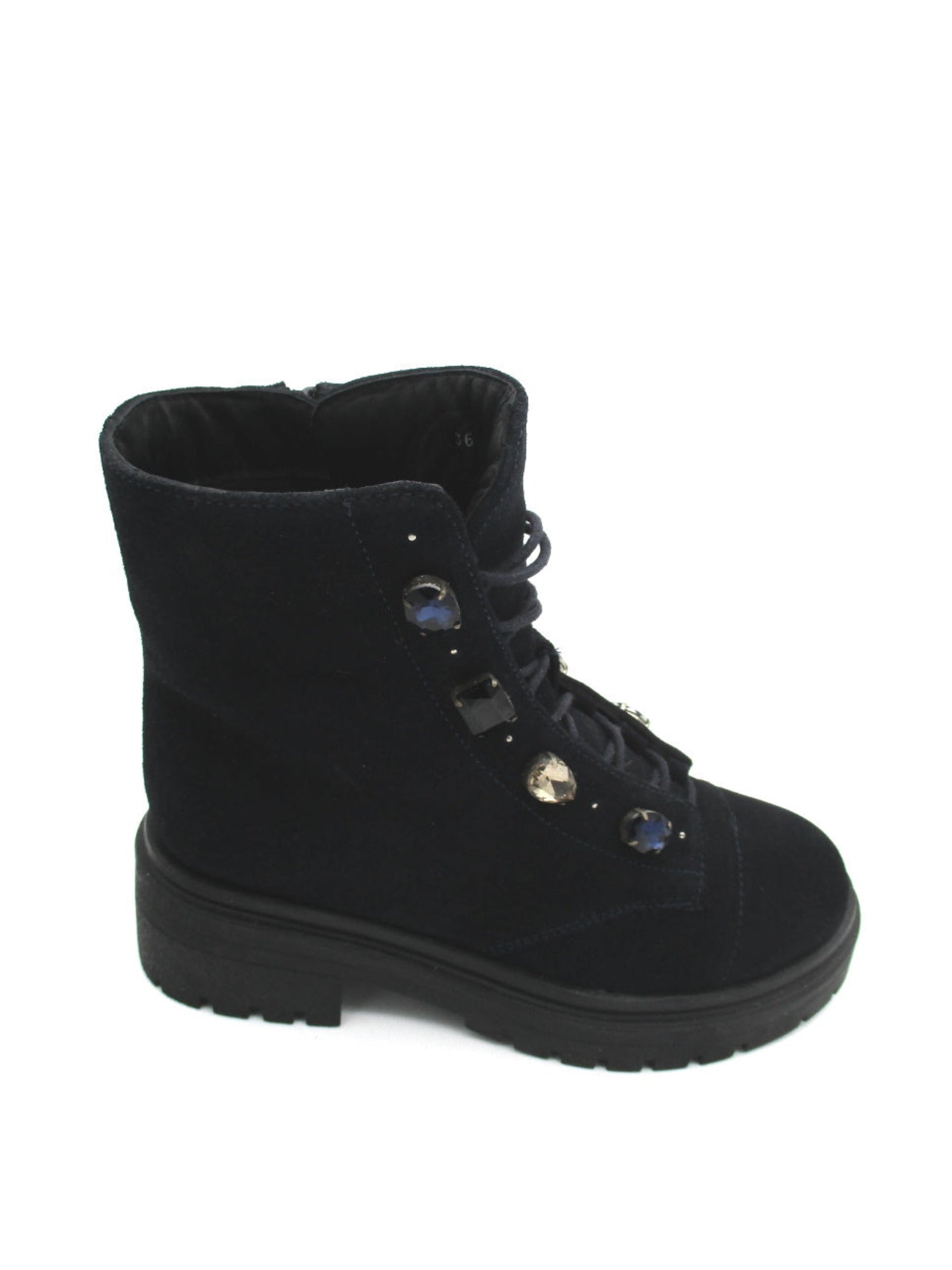 Anfibio camoscio donna Apepazza Camy dusty blu