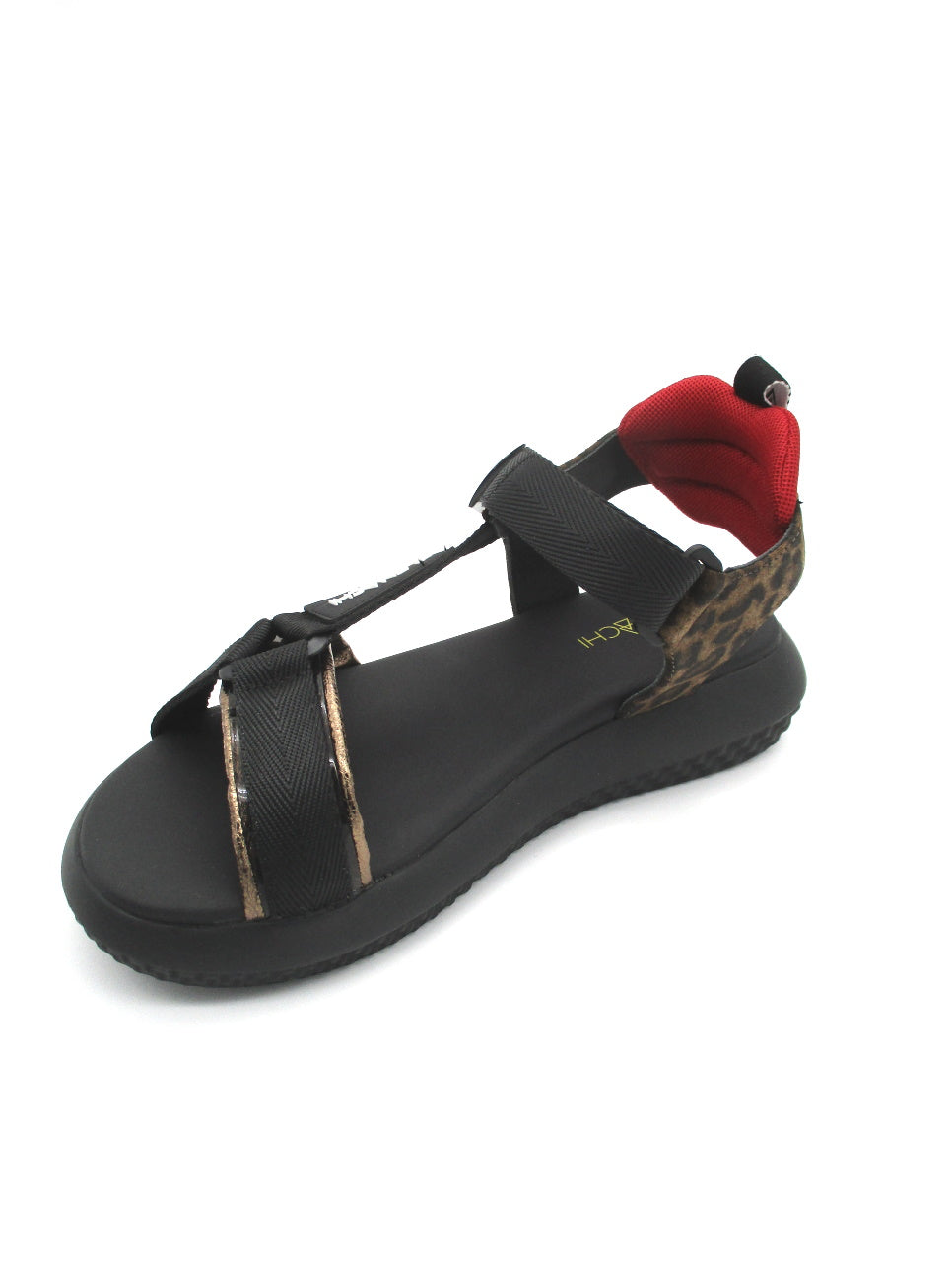 Sandalo pelle donna ELENA IACHI E1845 Nero Bronzo