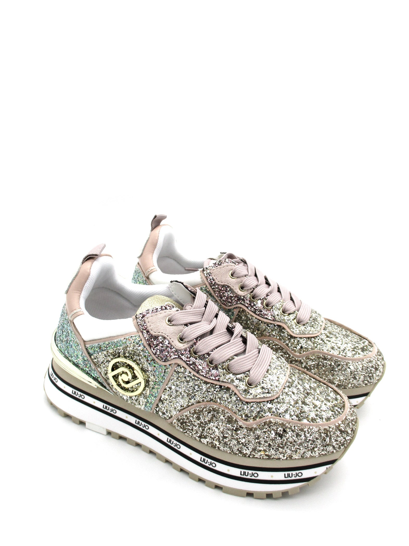 Sneaker LIU JO Maxi Wonder 24 Glitter Light Gold