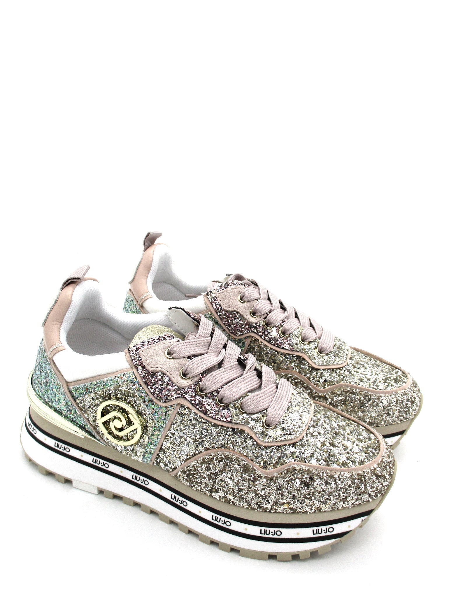 Sneaker LIU JO Maxi Wonder 24 Glitter Light Gold
