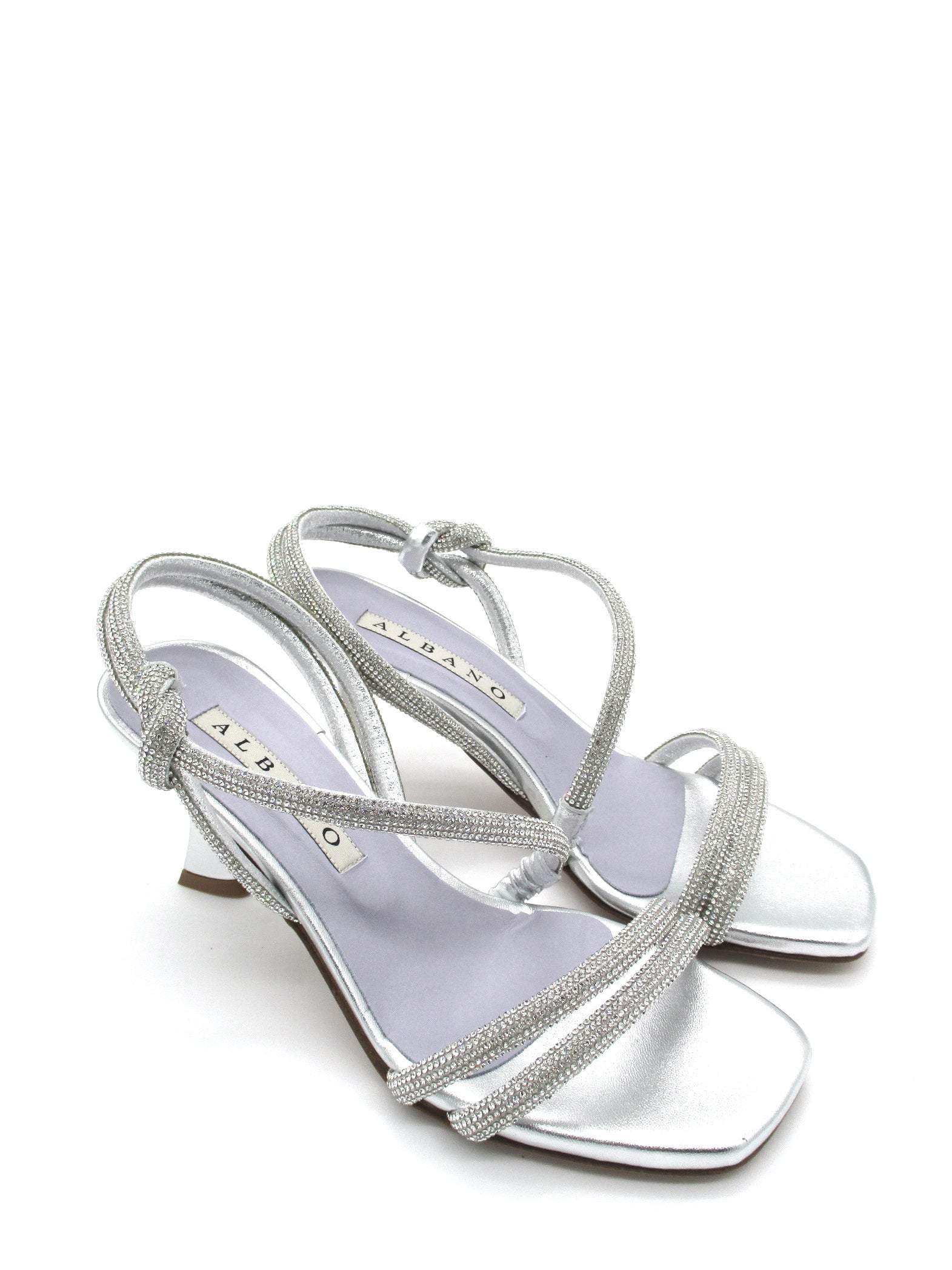 Sandalo donna 3264 Albano Strass Argento