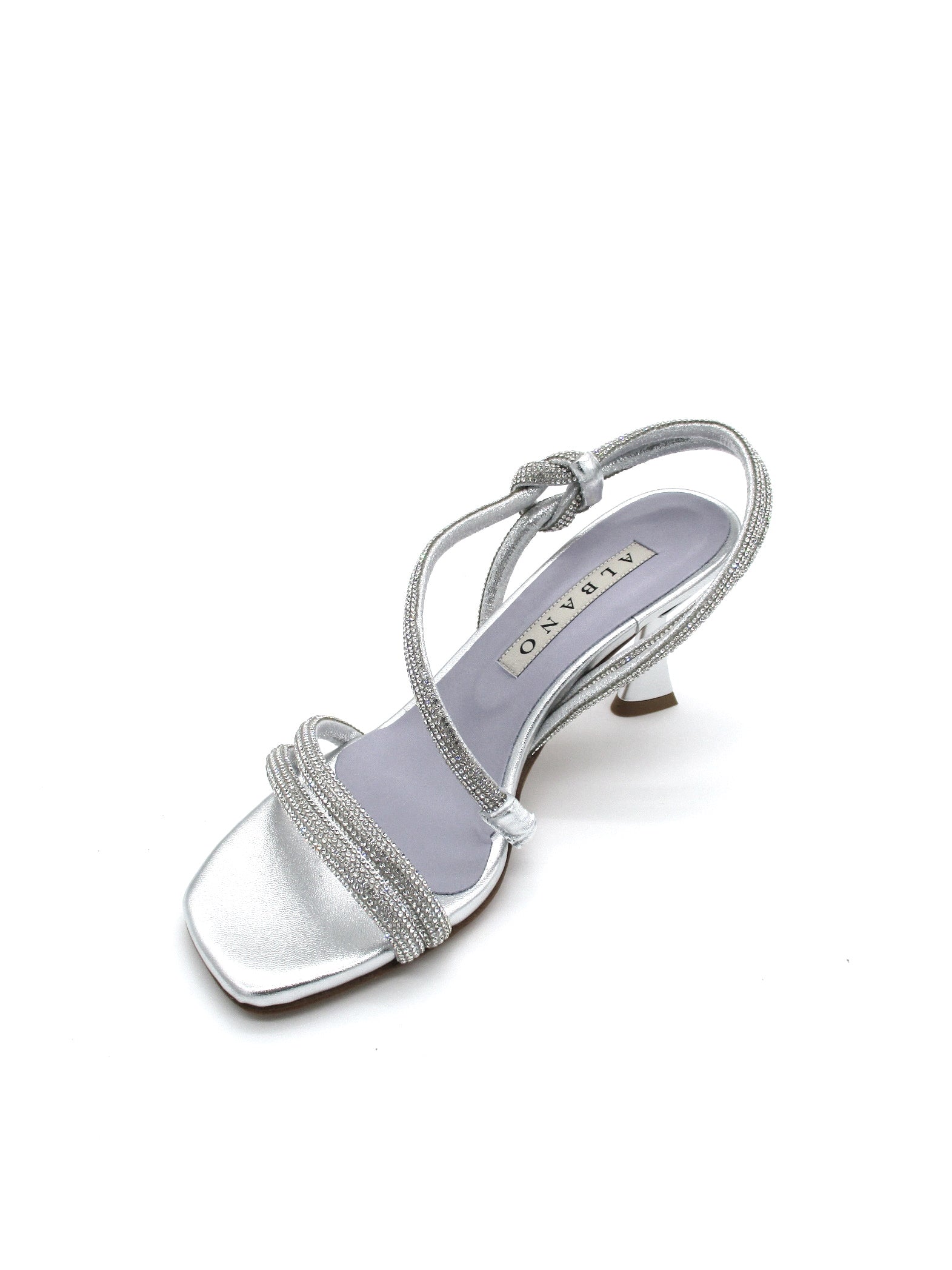 Sandalo donna 3264 Albano Strass Argento