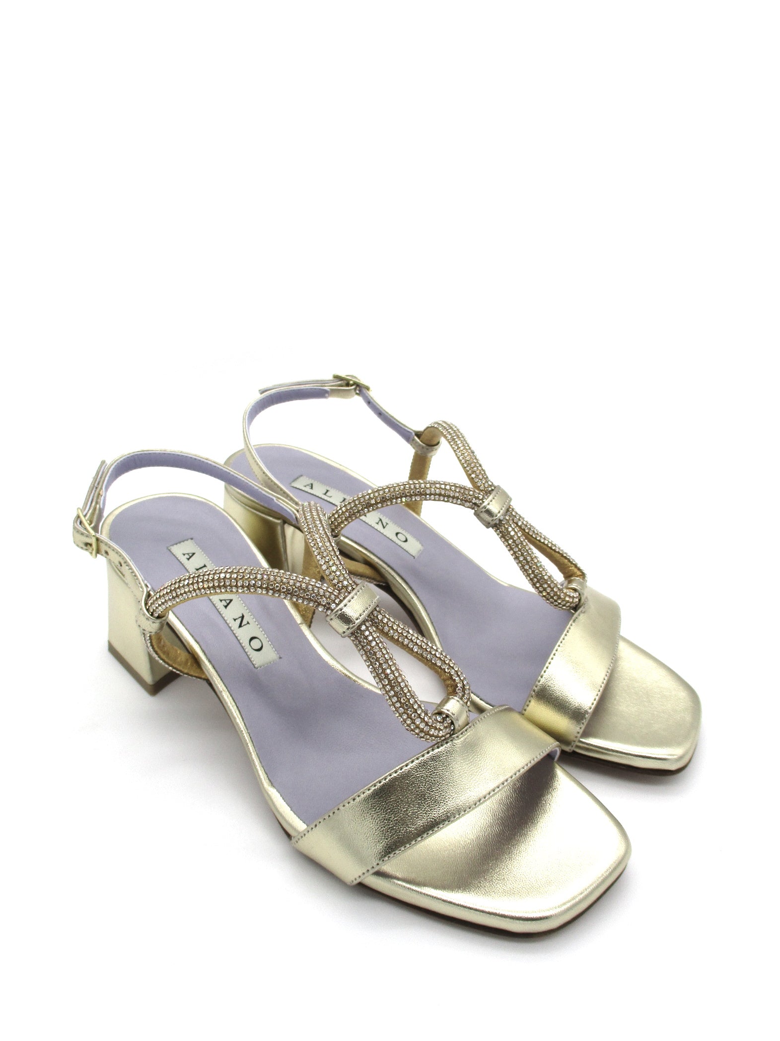 Sandalo donna 3212 Albano Metallizzato Platino