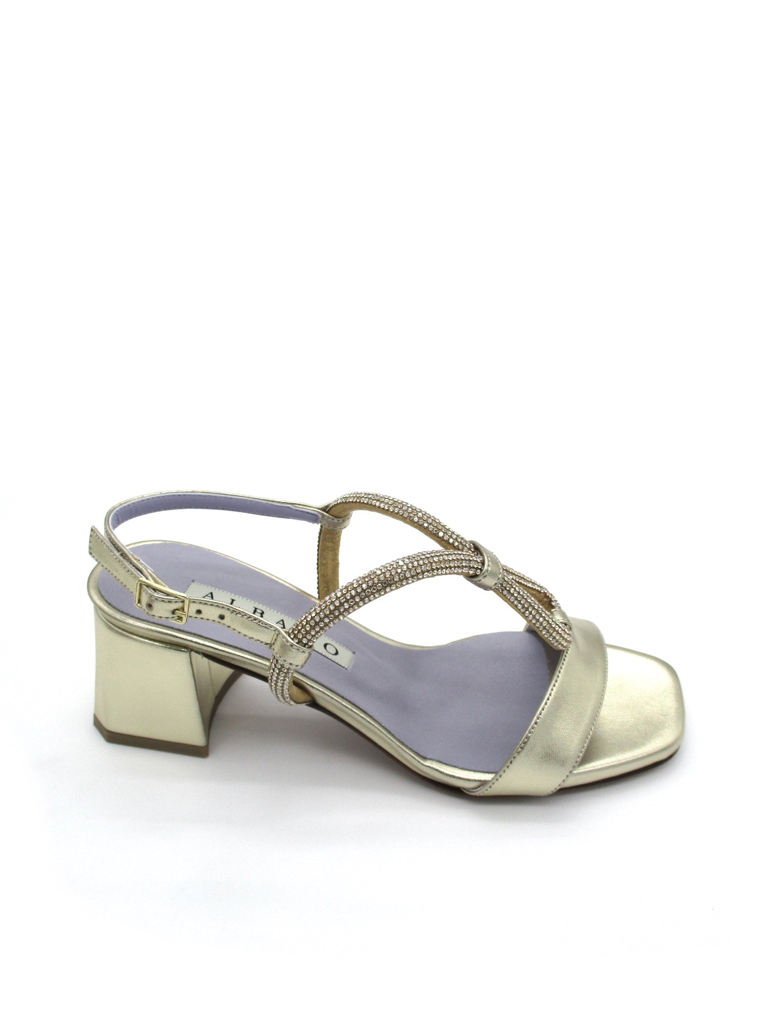 Sandalo donna 3212 Albano Metallizzato Platino