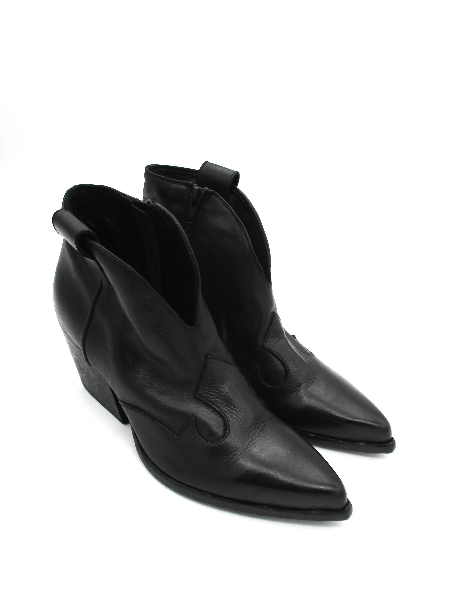 Tronchetto texano pelle donna ELENA IACHI E2004 nero