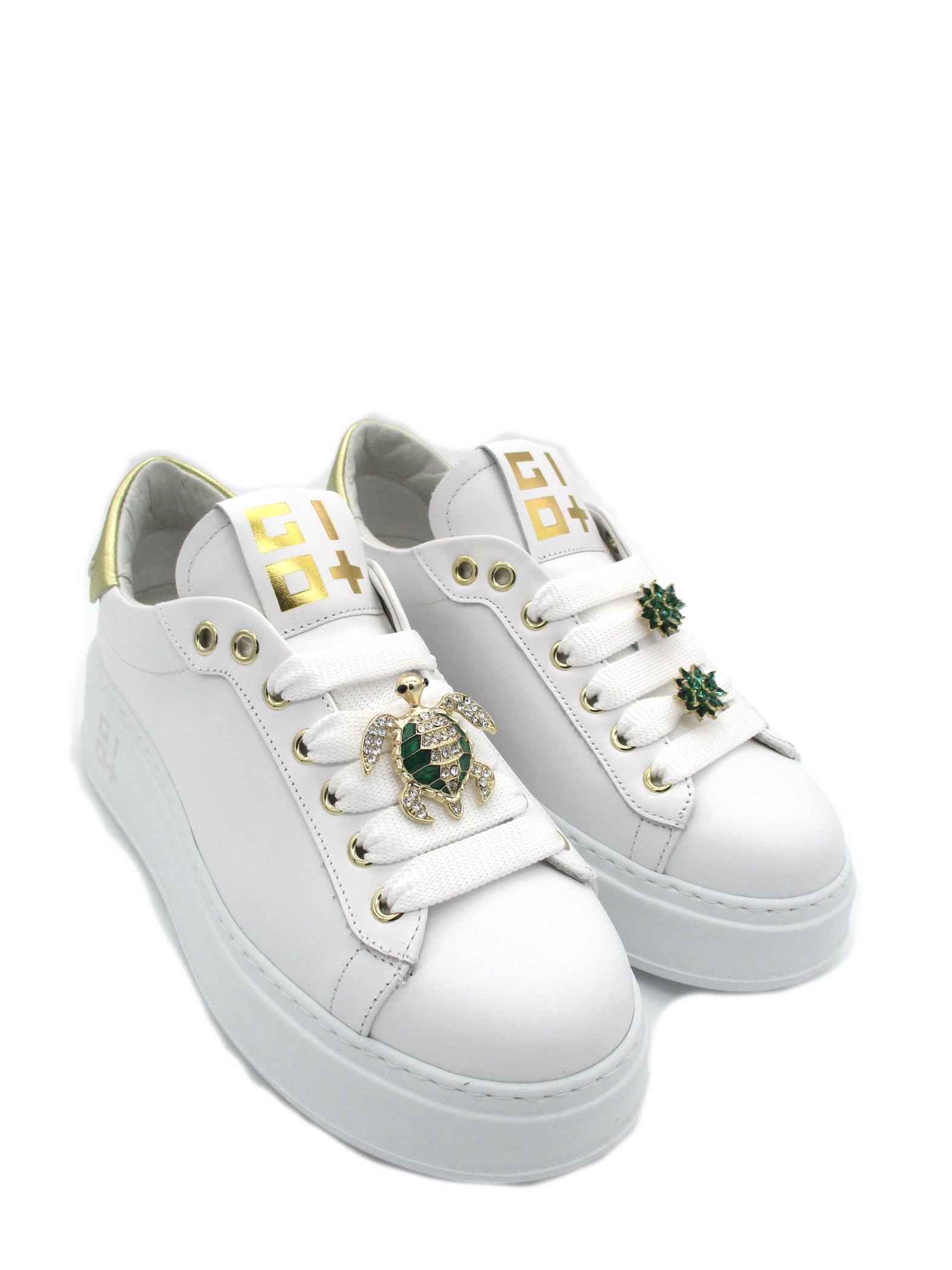 Sneaker pelle donna GIO+ PIA 36 combi Tartaruga bianca