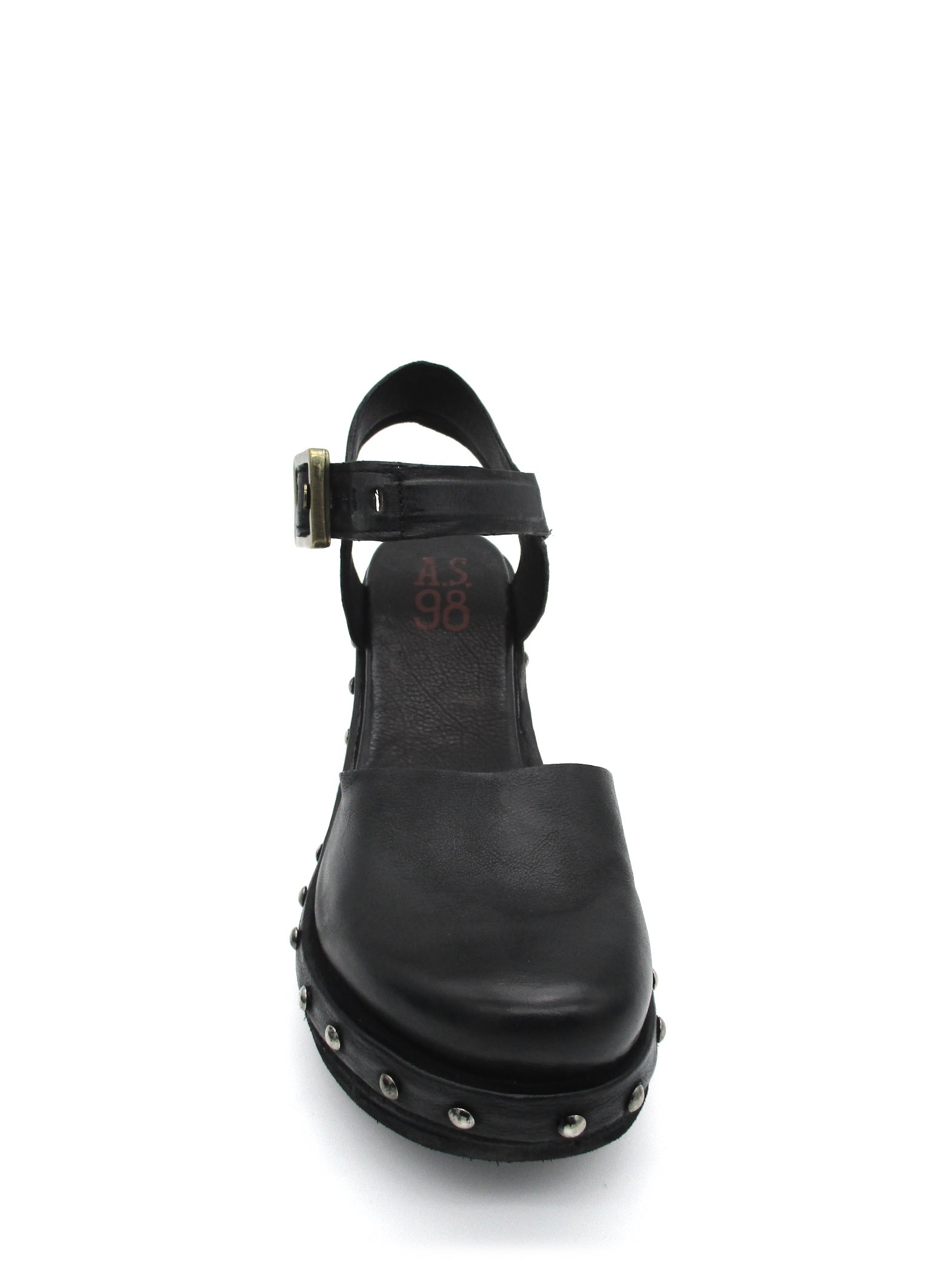 Sandalo in pelle donna As98 Nero - B13102 -