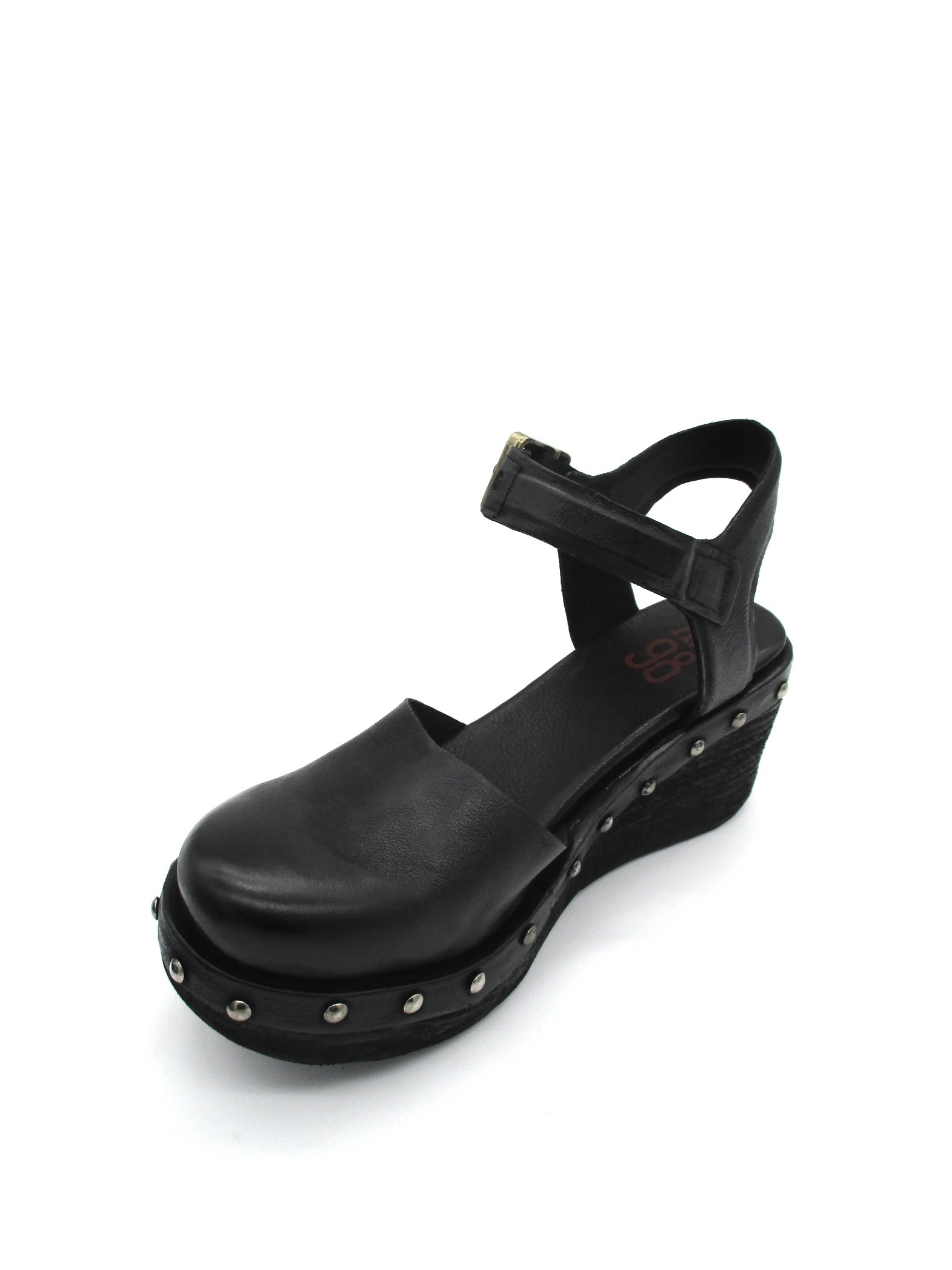Sandalo in pelle donna As98 Nero - B13102 -