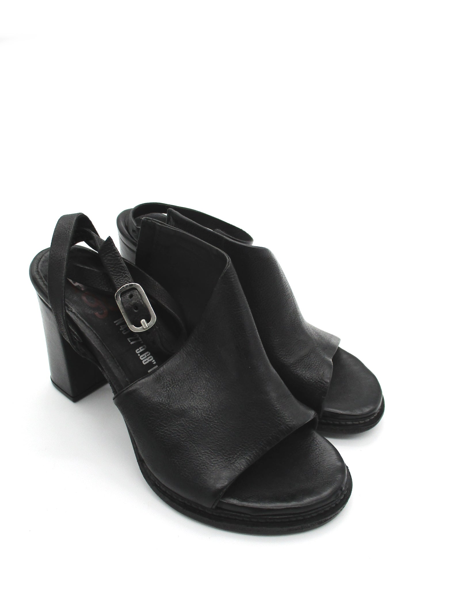 Sandalo in pelle donna As98 Nero - B40001 -