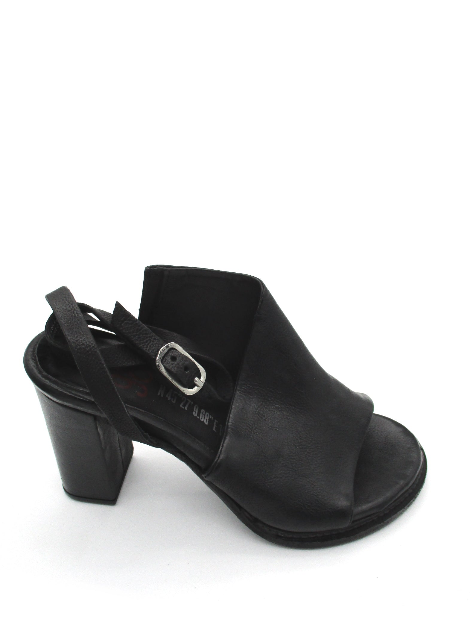 Sandalo in pelle donna As98 Nero - B40001 -