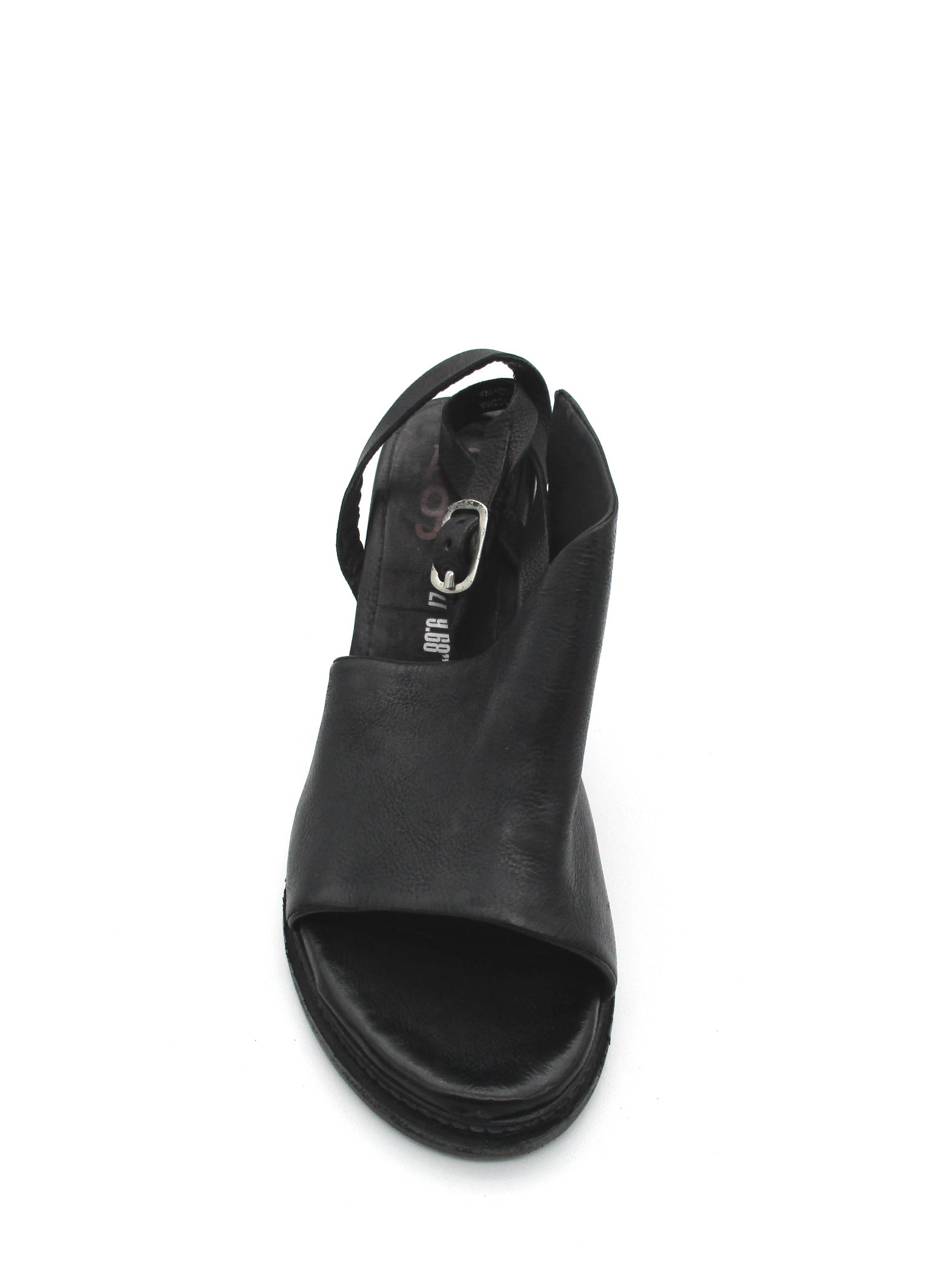 Sandalo in pelle donna As98 Nero - B40001 -