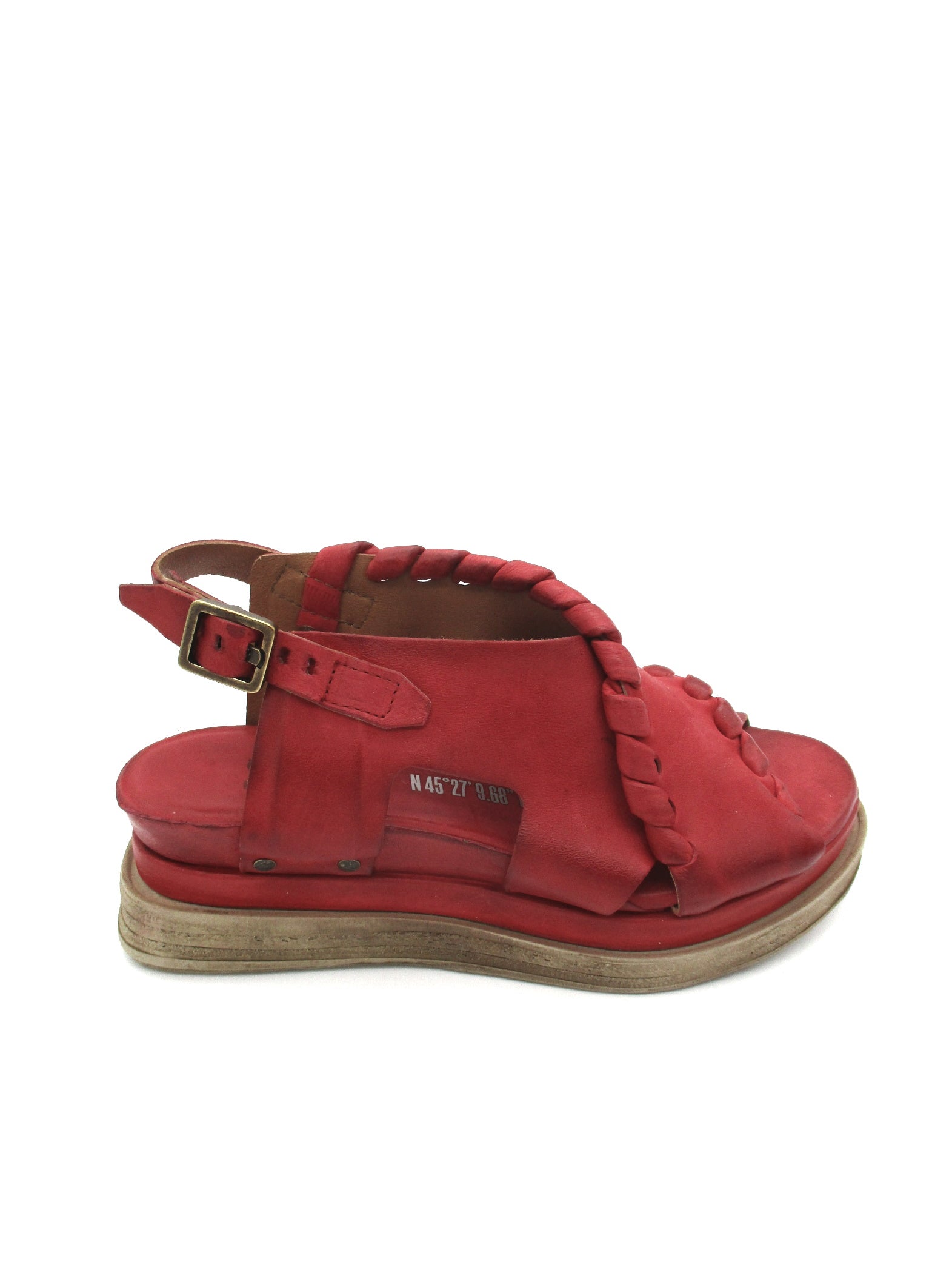 Sandalo in pelle zeppa donna As98 Blood - A15028 -