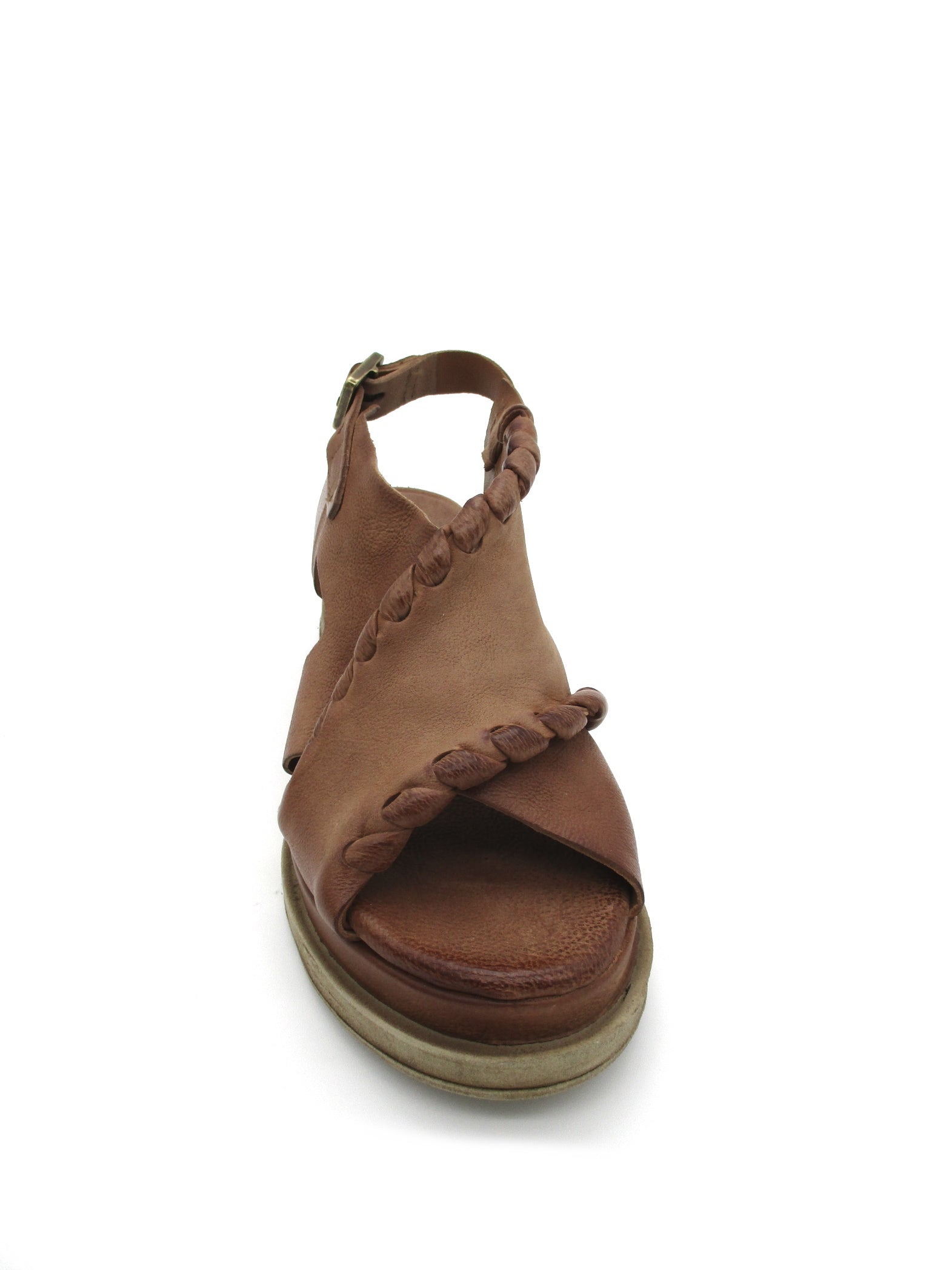 Sandalo in pelle zeppa donna AS98 Calvados - A15028 -