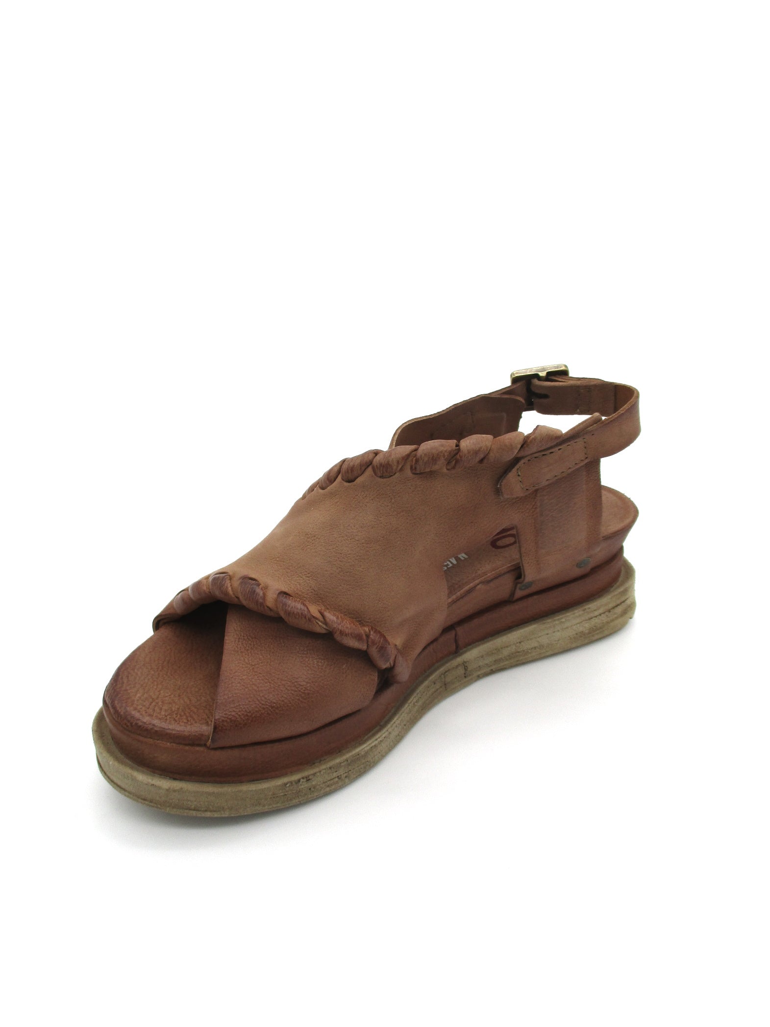 Sandalo in pelle zeppa donna AS98 Calvados - A15028 -