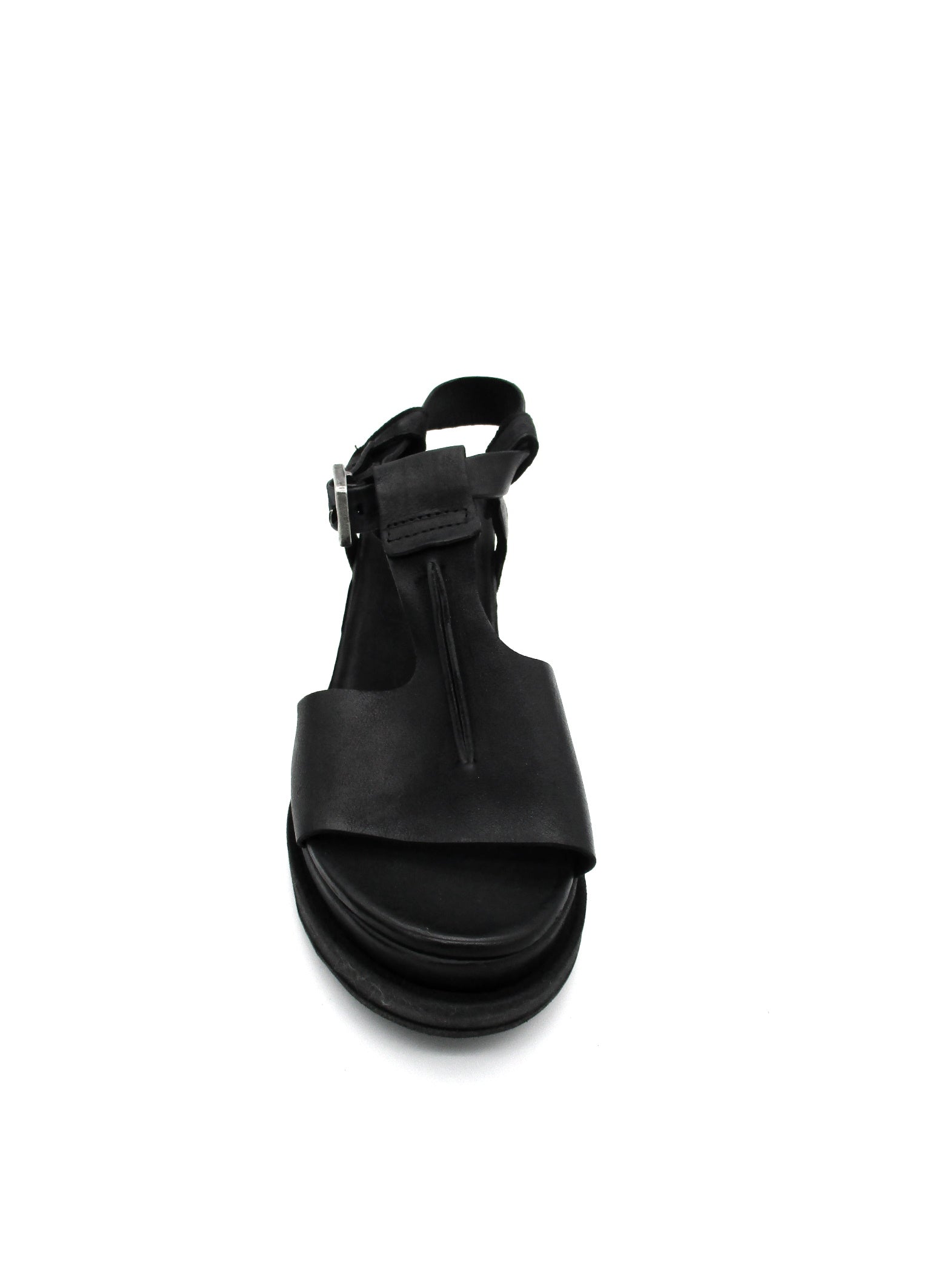 Sandalo in pelle zeppa donna As98 Lagos Nero - A15029 -