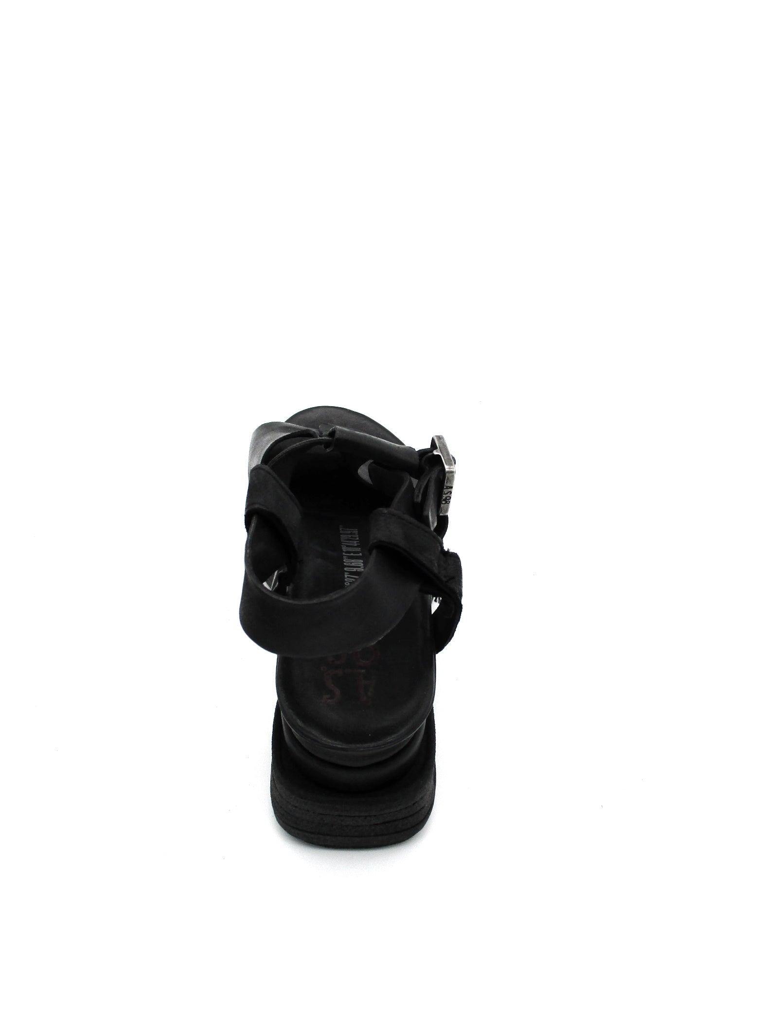 Sandalo in pelle zeppa donna As98 Lagos Nero - A15029 -