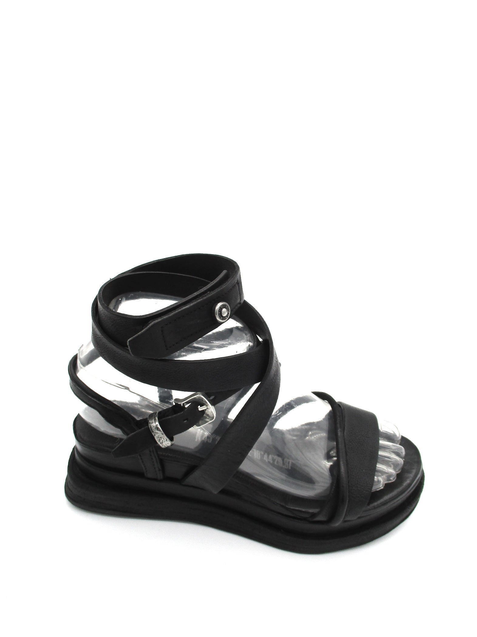 Sandalo in pelle zeppa donna As98 Lagos Black - A15006 -